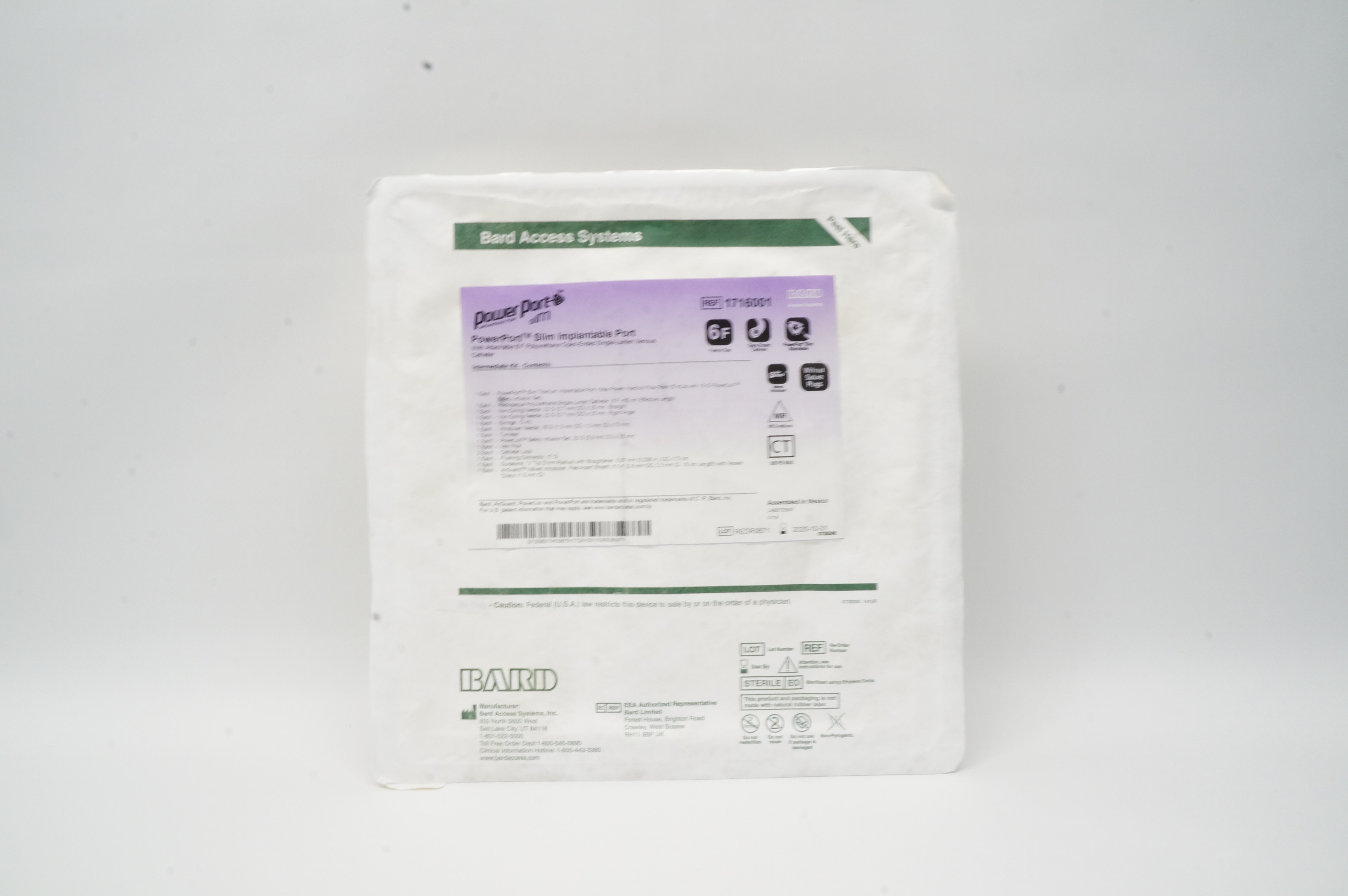 Bard 1716001 Power Port Slim Implantable Port 6F (x)