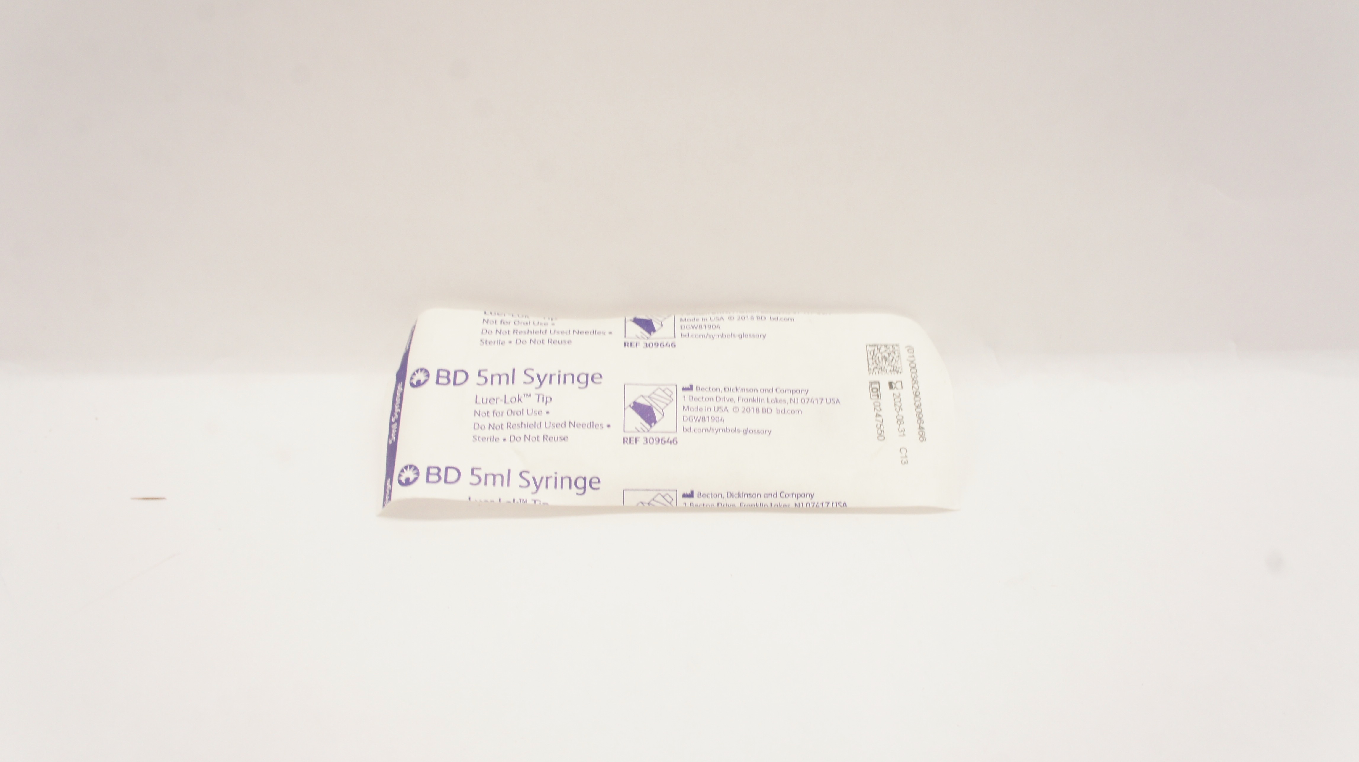 BD 309646 Syringe Luer Lok Tip 5 mL
