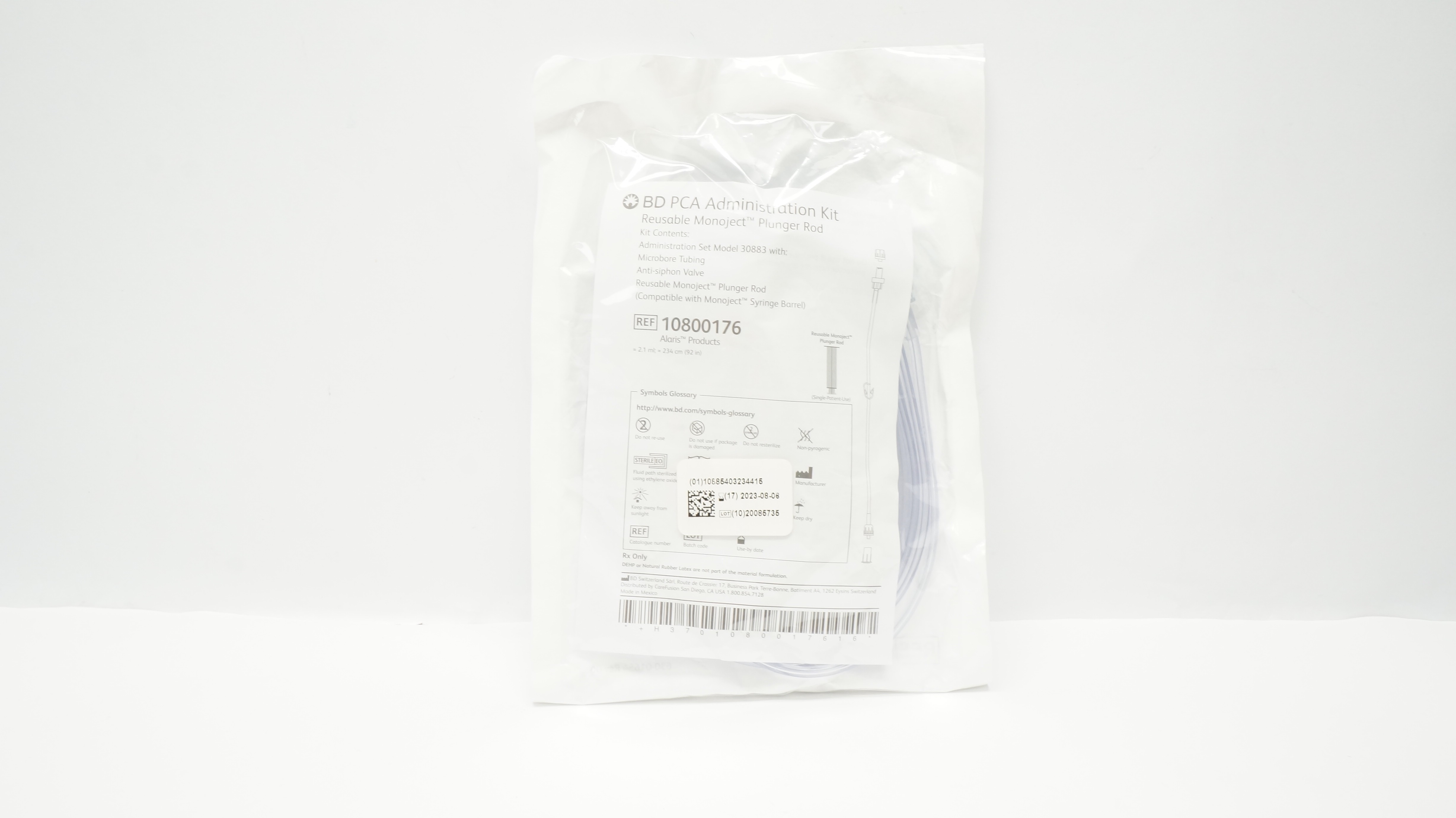 BD 10800176 PCA Administration Kit 2.1mL 92inch (x)