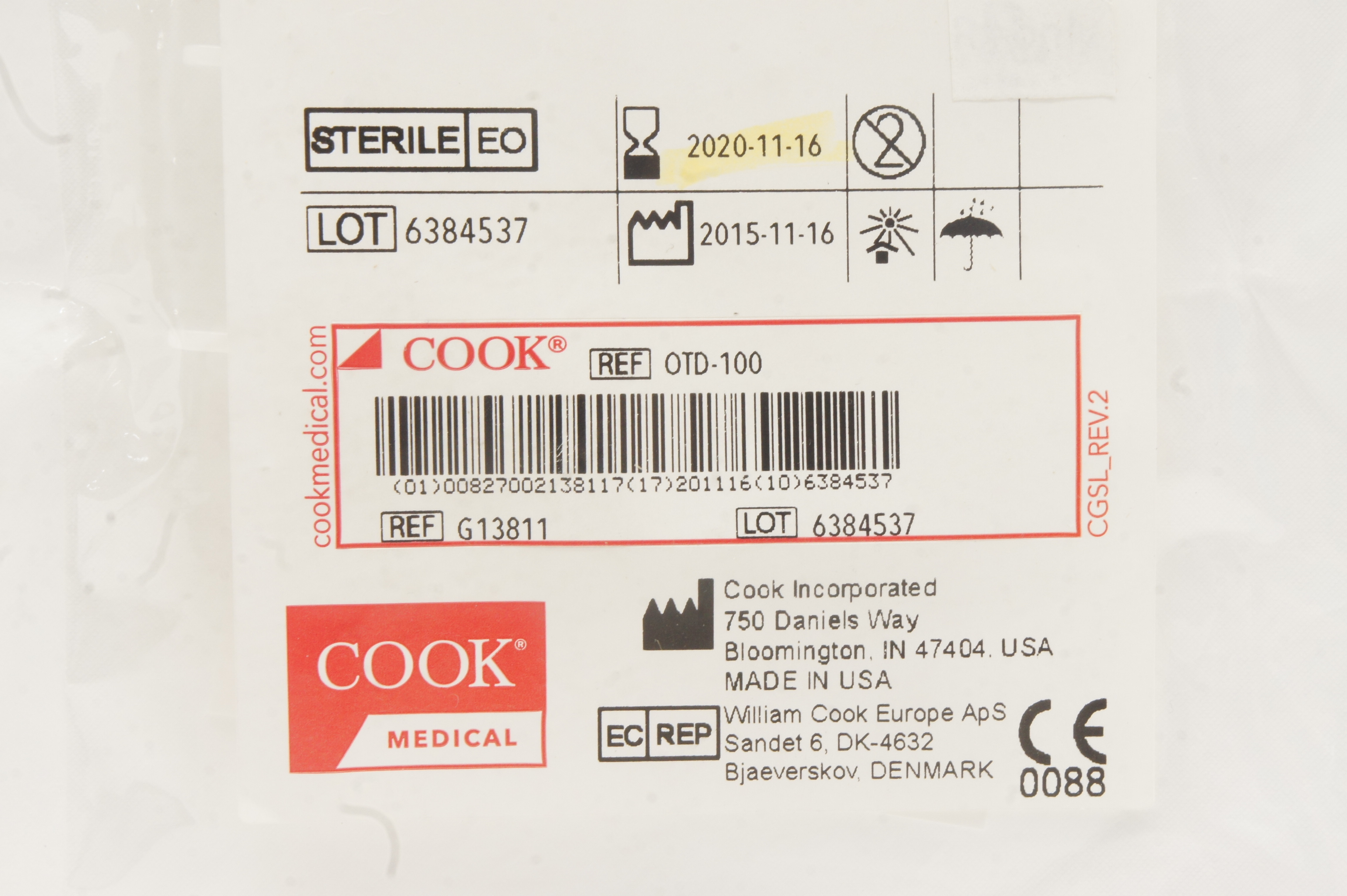 OJK CP1 ミドル Cook Medical G13811 Olcott Torque Device (x)