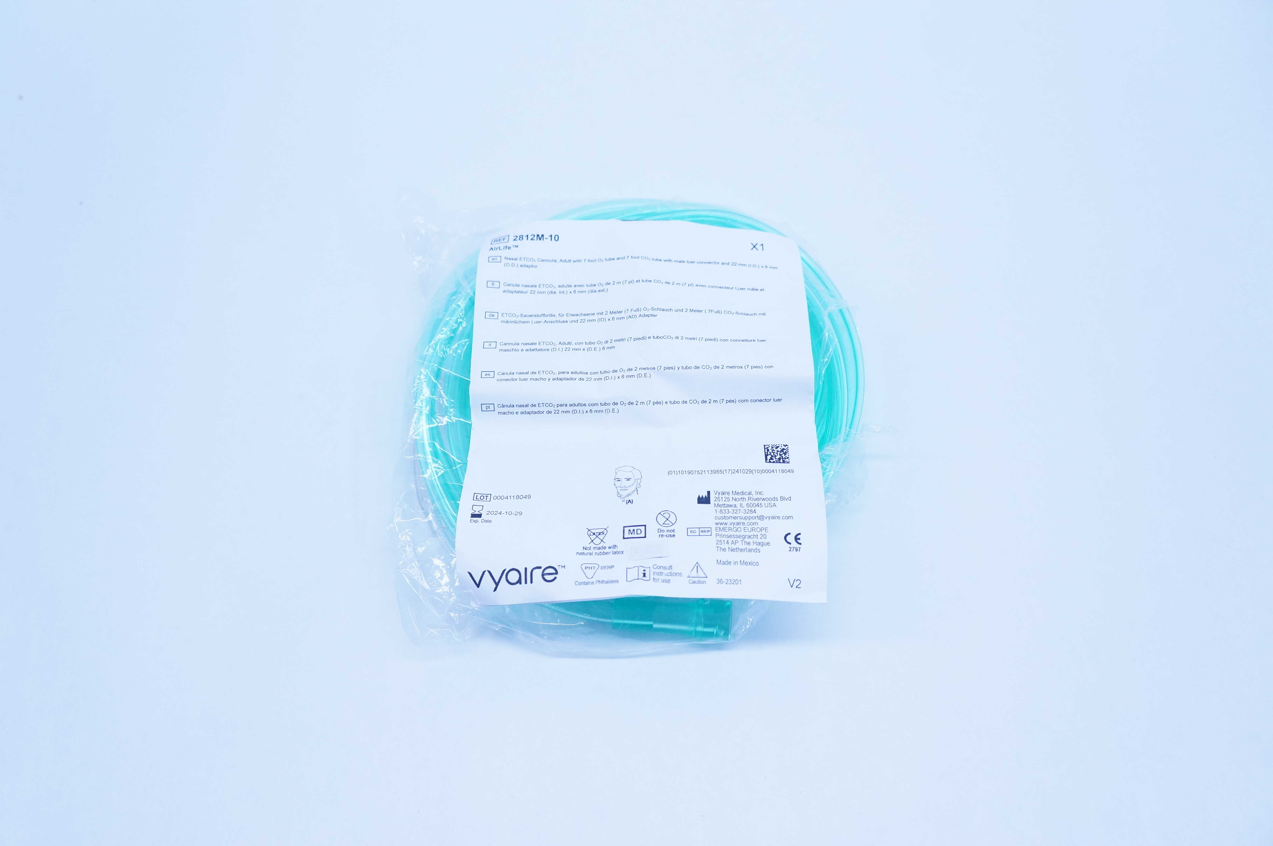 Vyaire 2812M10 AirLife Nasal ETCO2 Cannula Adult