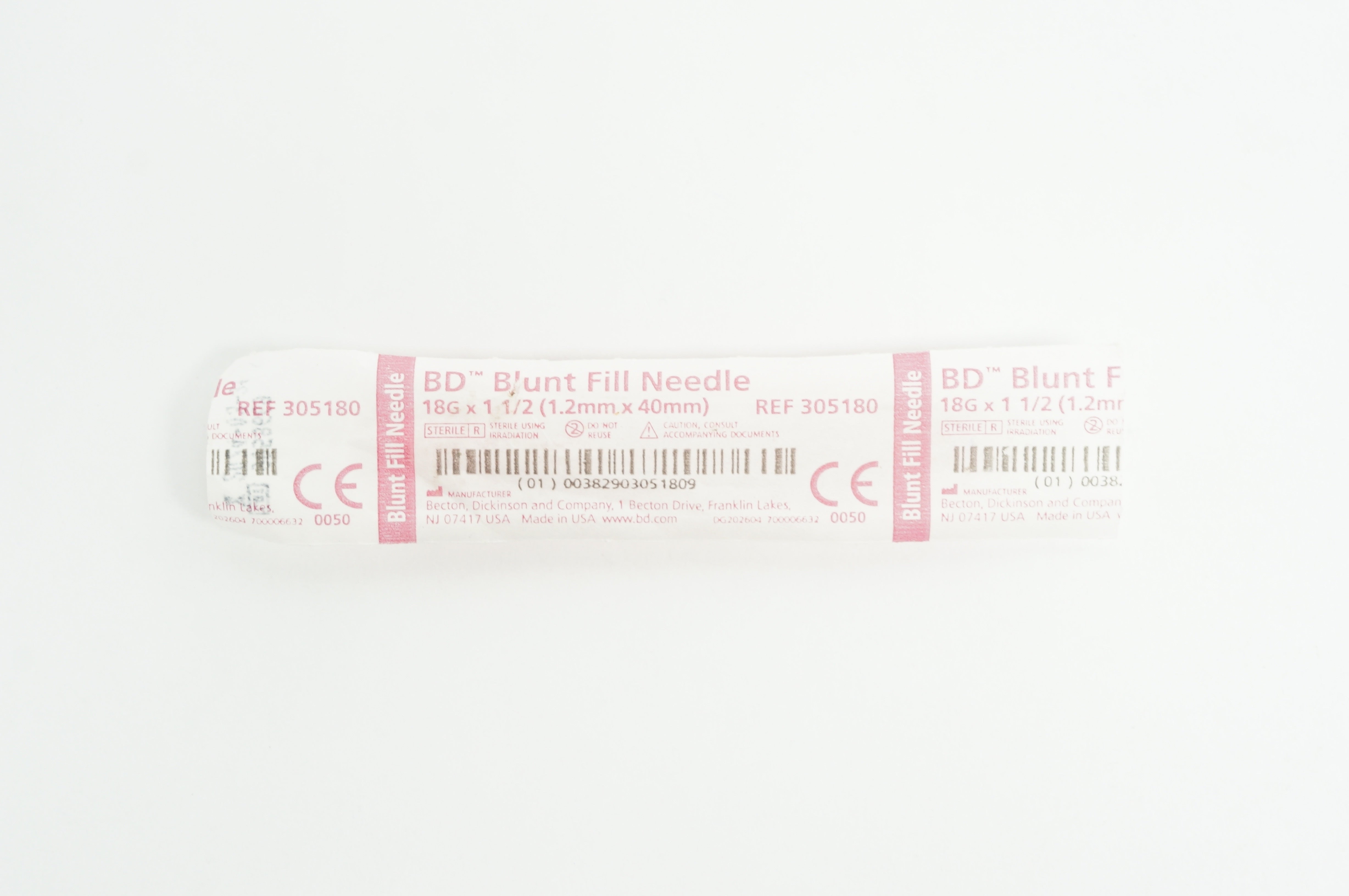 BD 305180 Becton Blunt Fill Ndle. 18G x 1-1/2inch