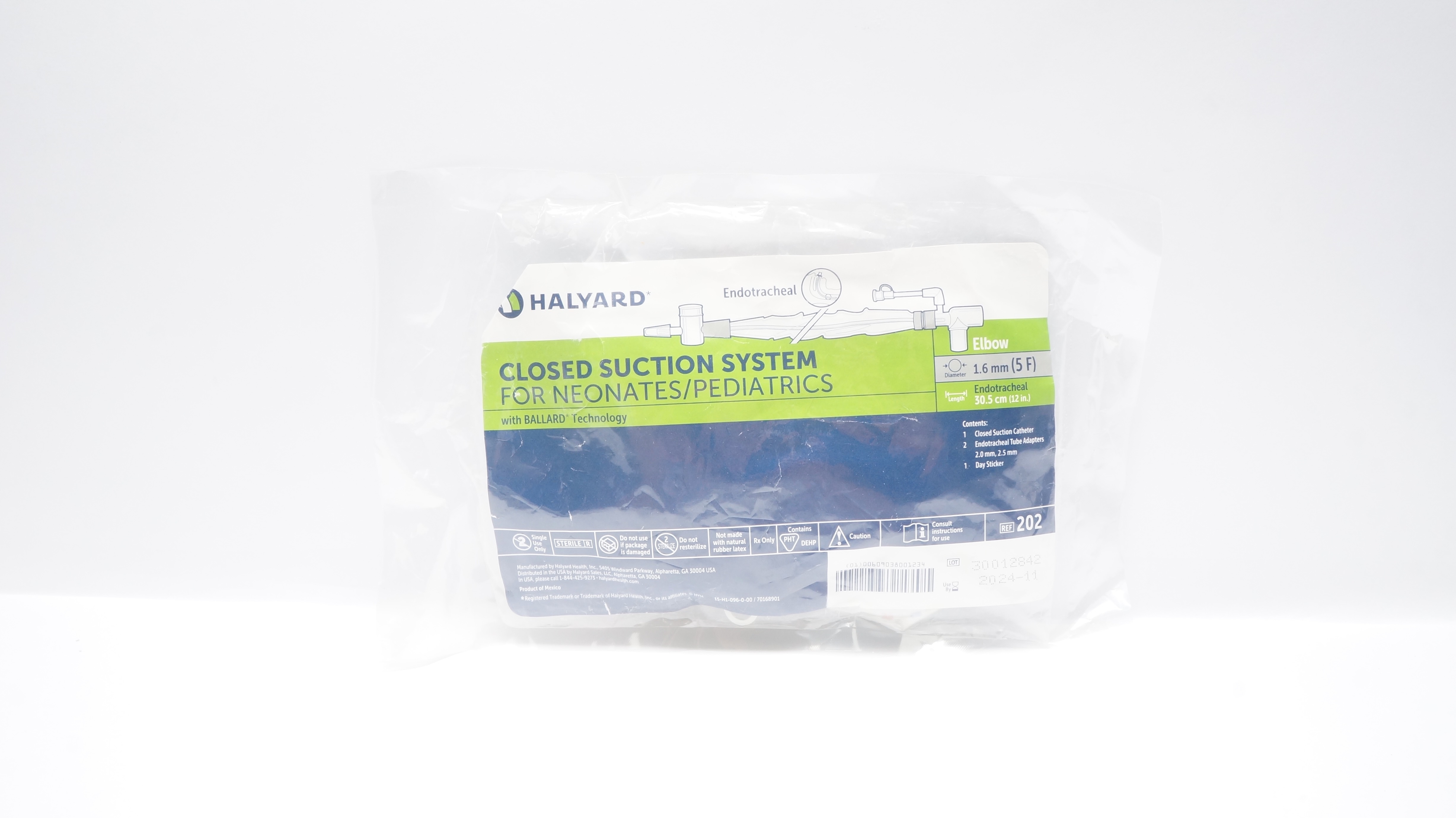 Halyard 202 Closed Suction System W/Ballard Technology 5F x 12In (x)