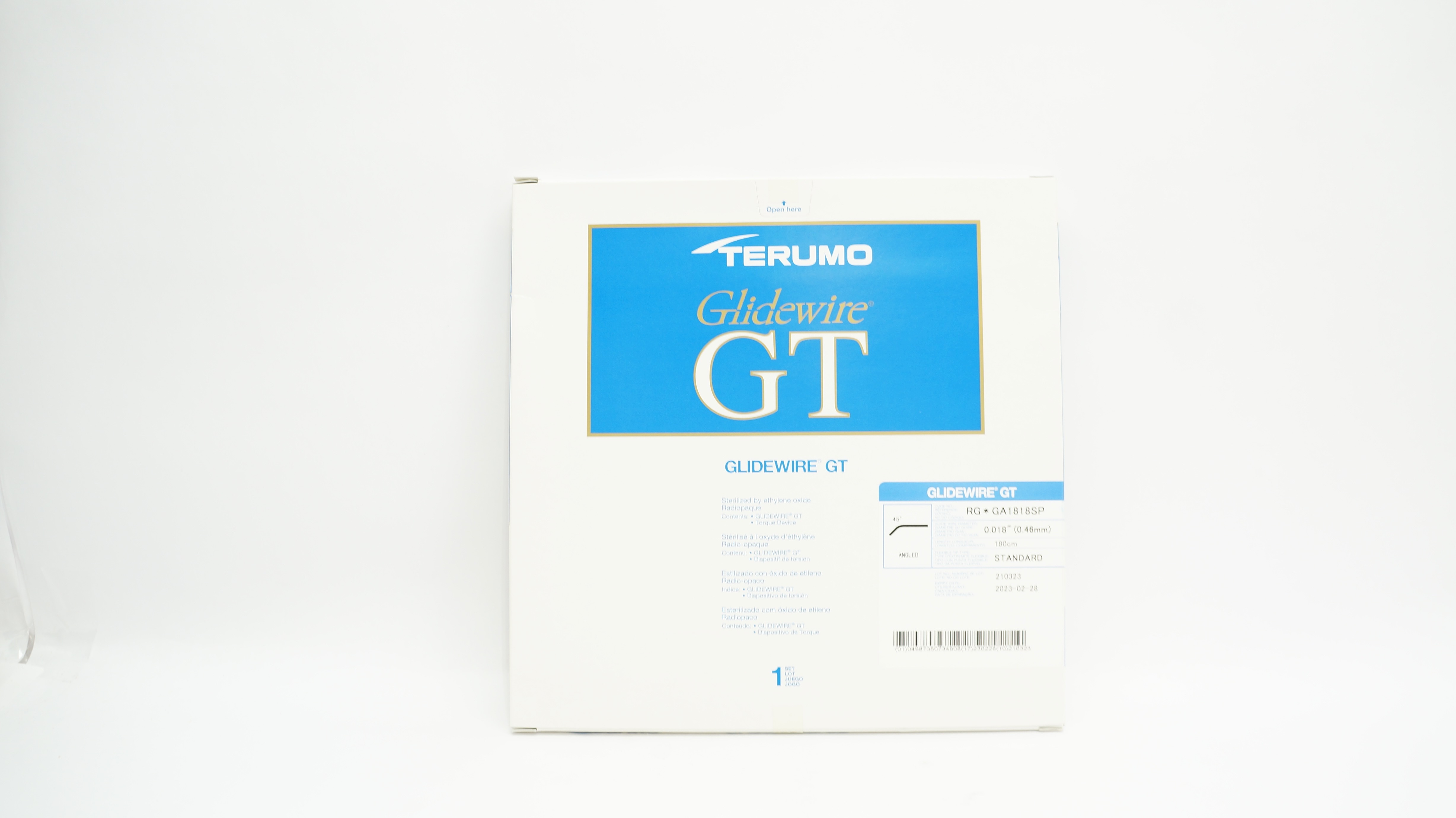 Terumo GA1818SP Glidewire GT Standard Angled 45 Degree 0.018inch x 180cm (x)