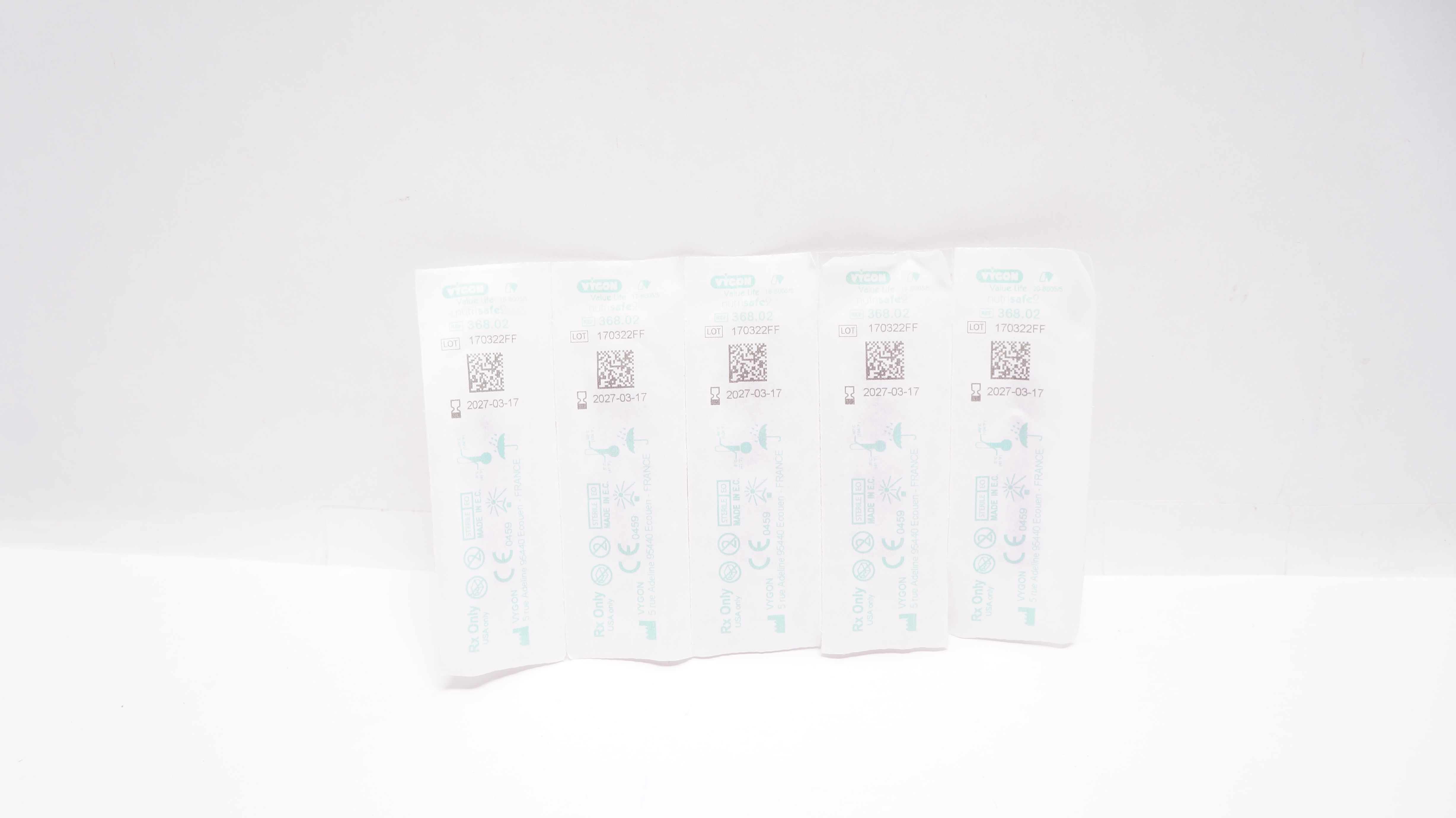 Vygon 368.02 Nutrisafe 2 Feeding Tube Adaptor - Lot of 5