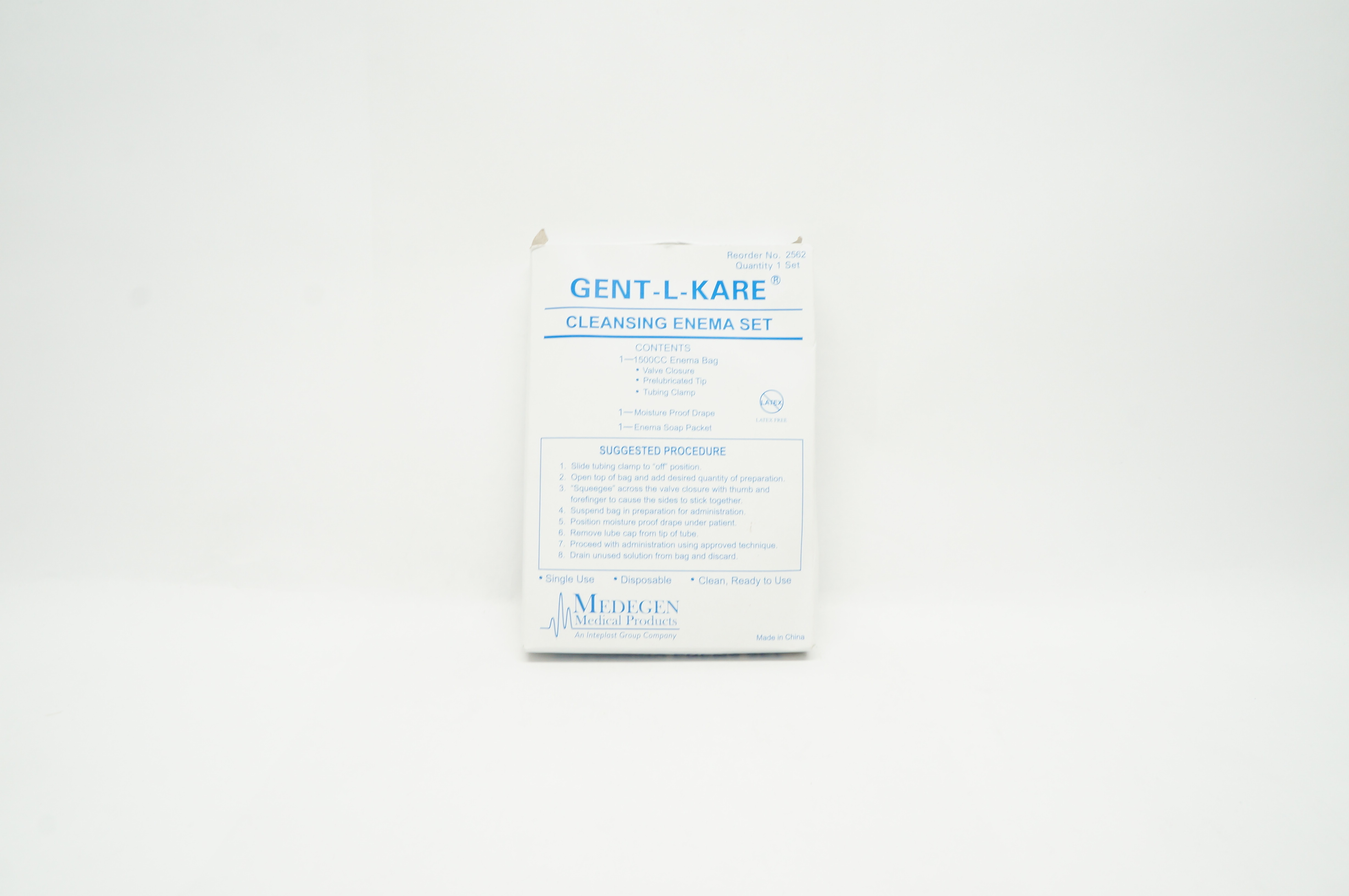 Medegen 2562 Gent-L-Kare Cleansing Enema Set