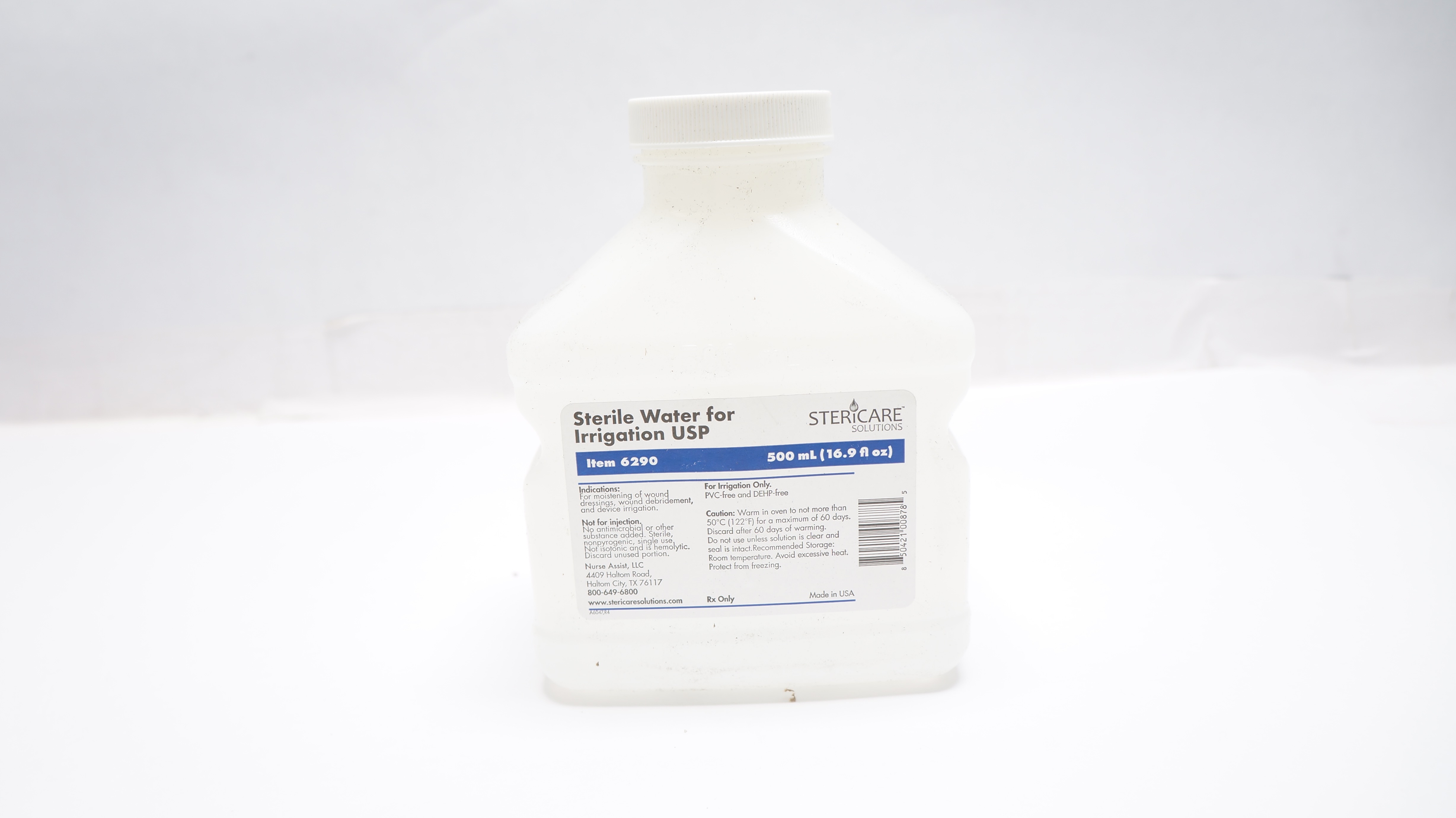 SteriCare Solutions 6290 Sterile Water for Irrigation USP 500mL