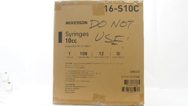 McKesson 16-S10C Syringe 10cc Luer Lock Tip, Sterile - Case of 1200