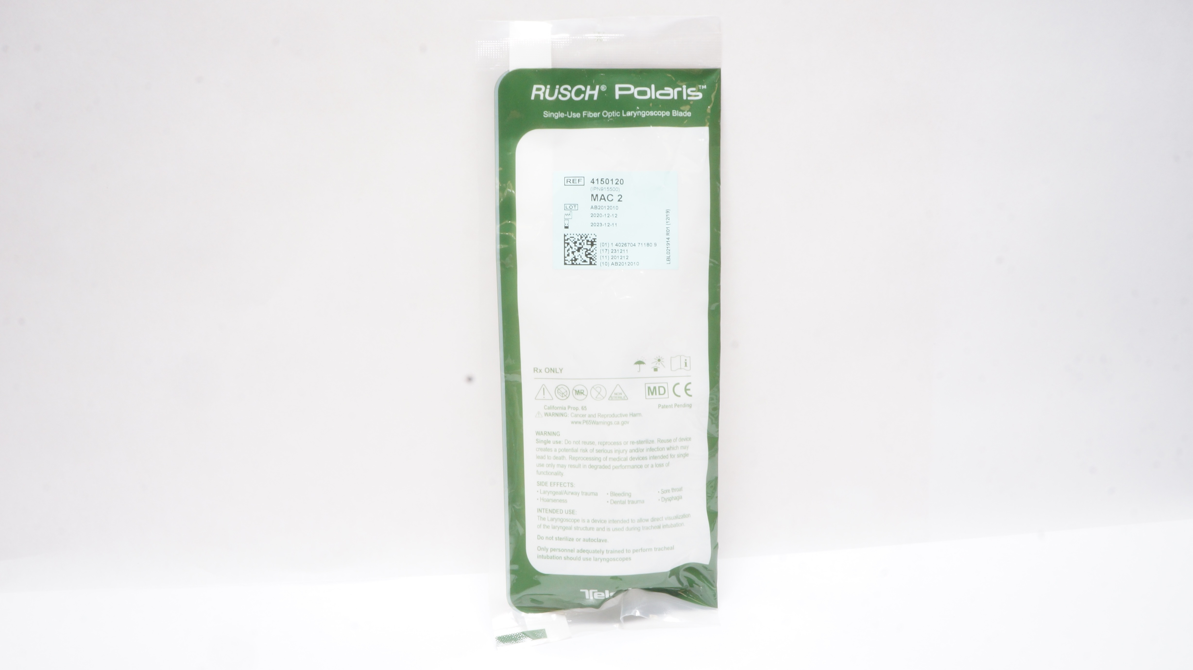 Teleflex 4150120 Rusch Polaris Fiber Optic Laryngoscope Blade MAC 2 (x)