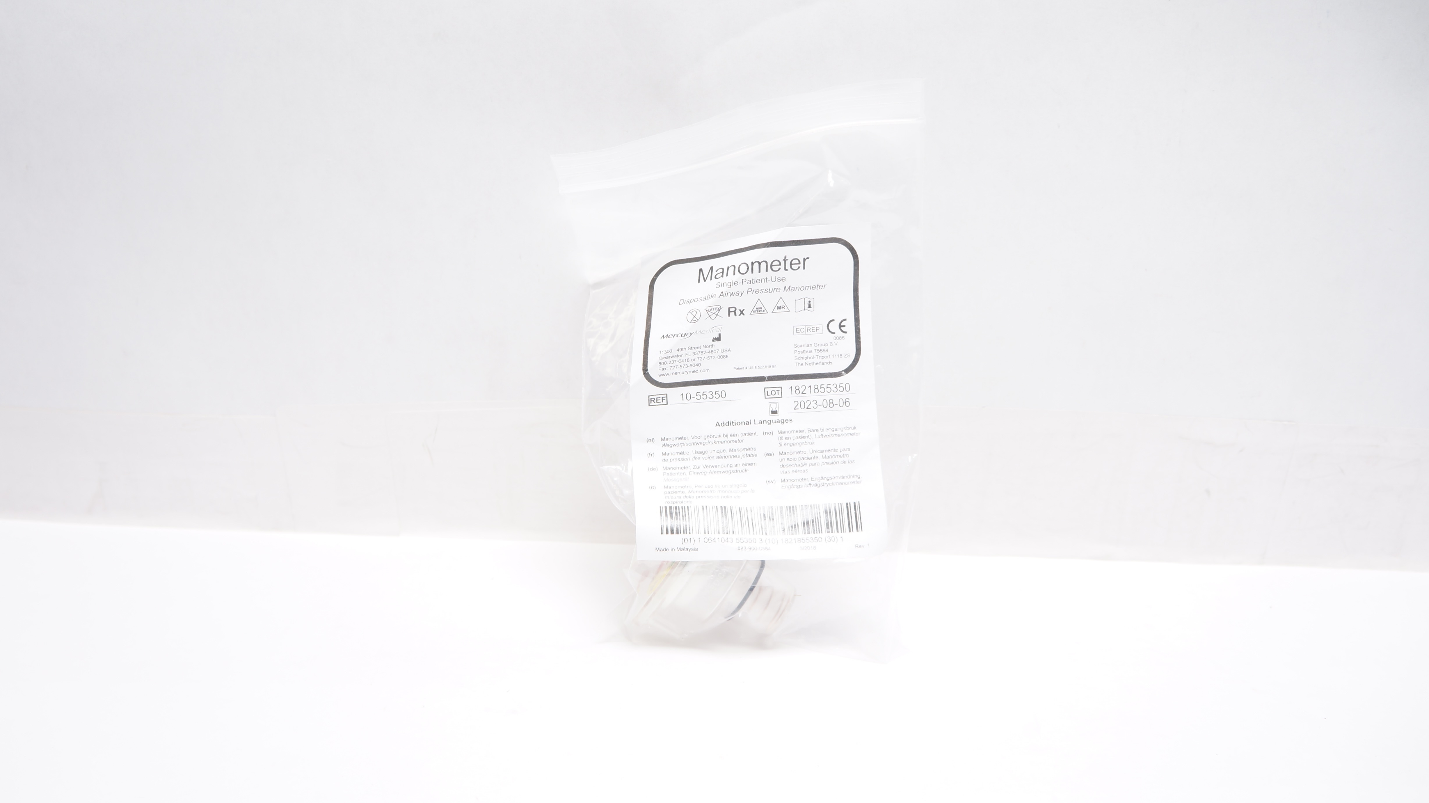 Mercury Medical 10-55350 Manometer Disposable Airway Pressure Manometer (x)