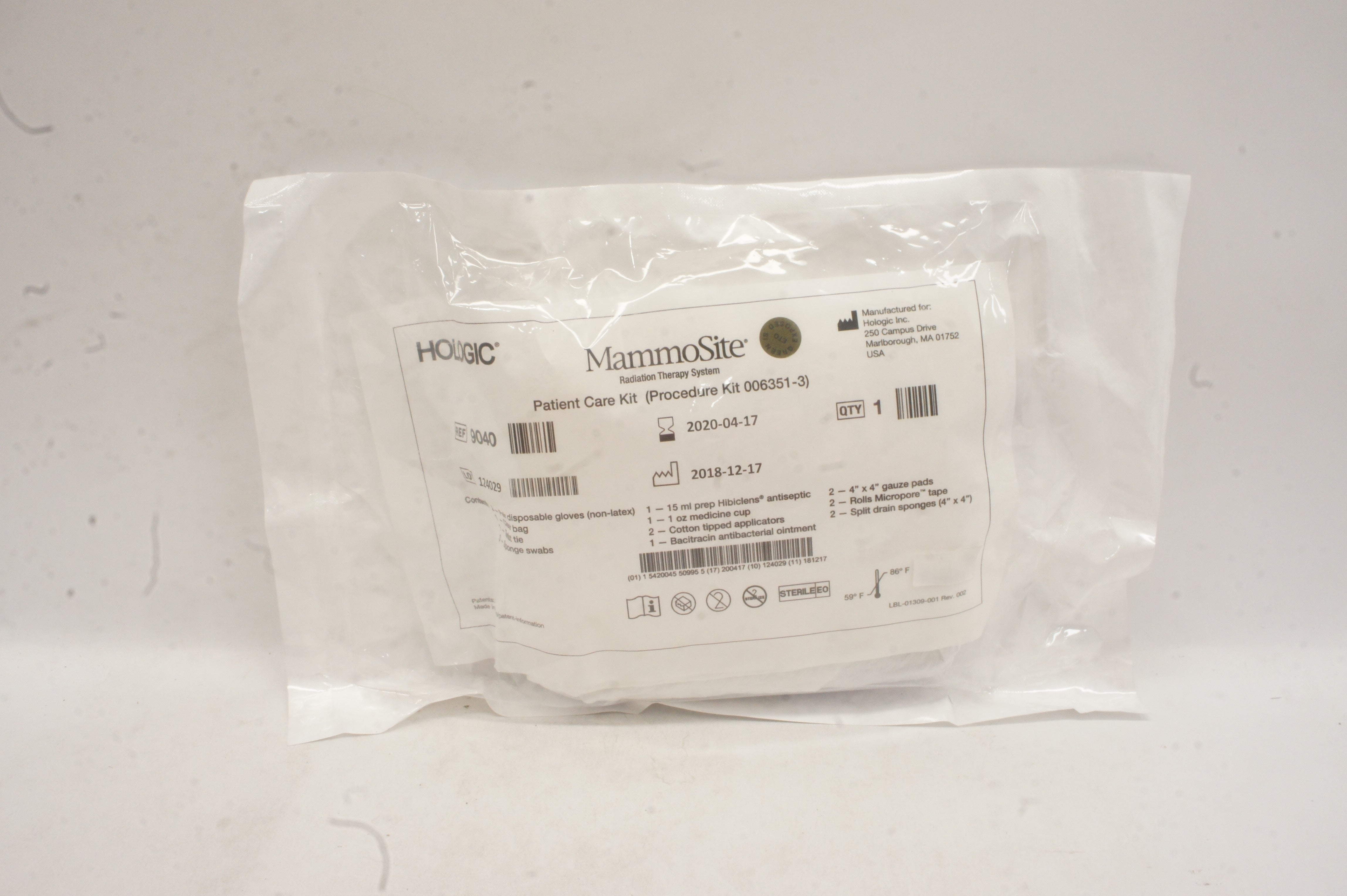Hologic 9040 MammoSite Patient Care Kit (x)