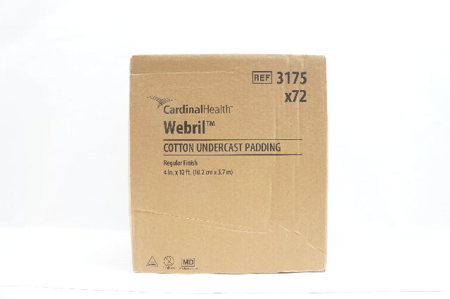 Cardinal Health 3175 Webril Cotton Undercast Padding 4inch x 12ft - Case of 72