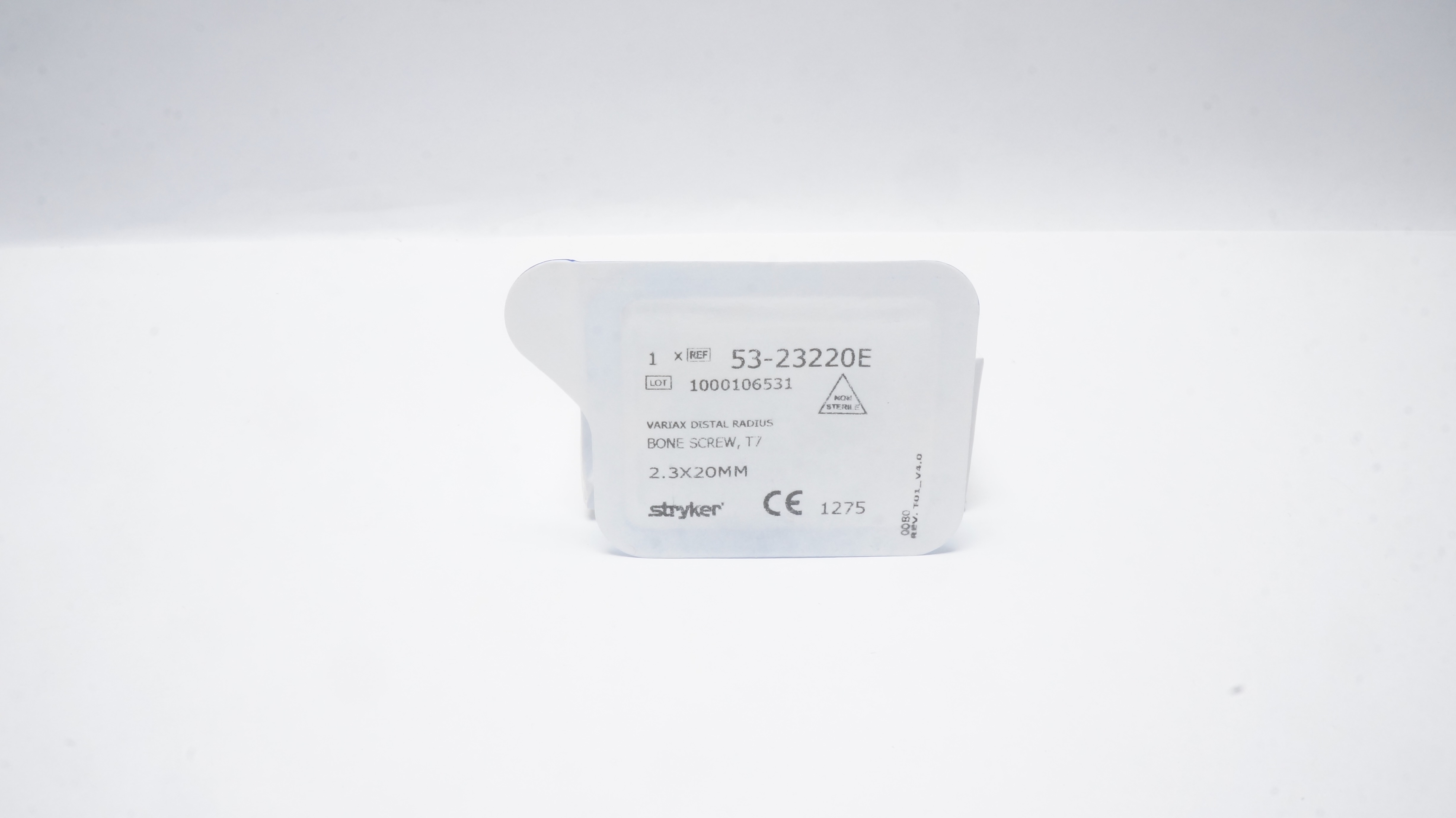 Stryker 53-23220E VARIAX DISTAL RADIUS BONE SCREW, T7, 2.3 x 20mm