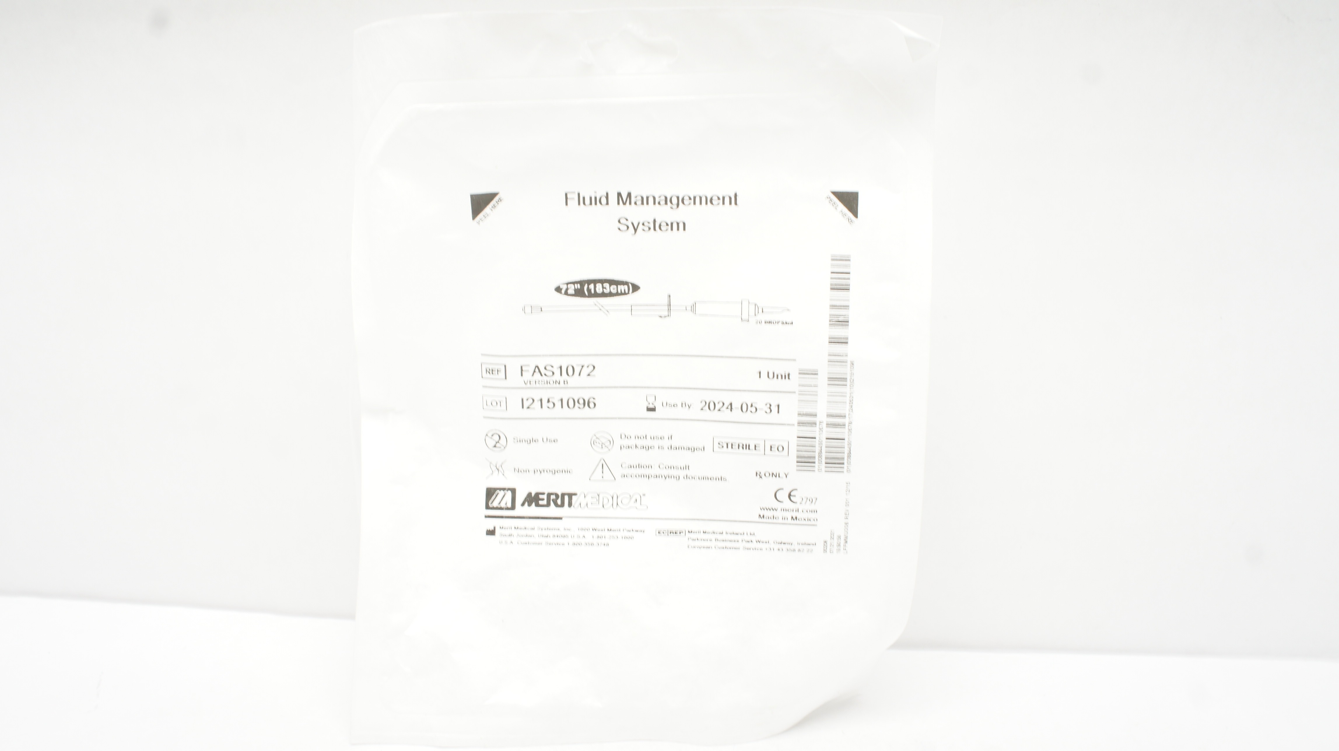 Merit Medical FAS1072 Fluid Management System 72inch