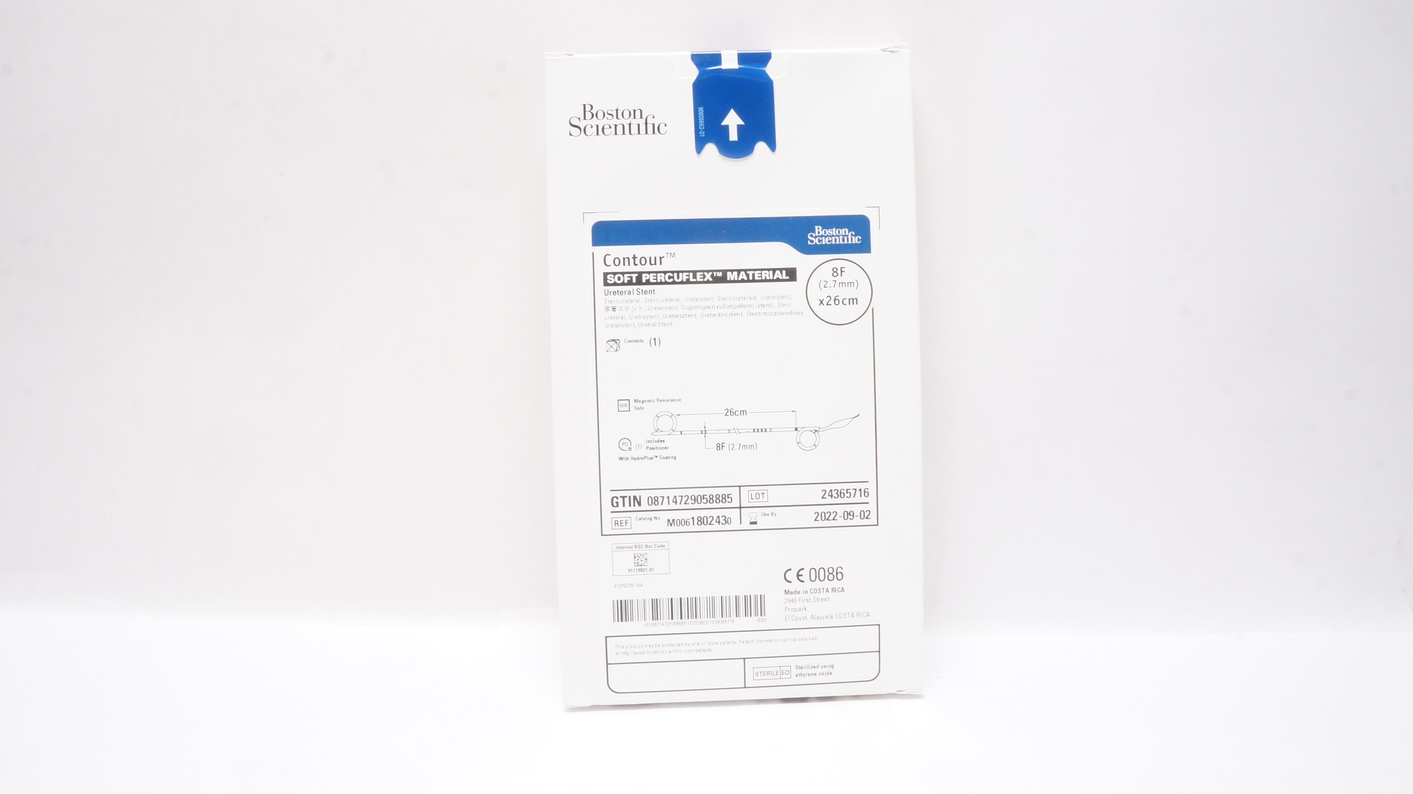 Boston Scientific 180243 Contour Soft Percuflex Ureteral Stnt. 8F x 26cm (x)