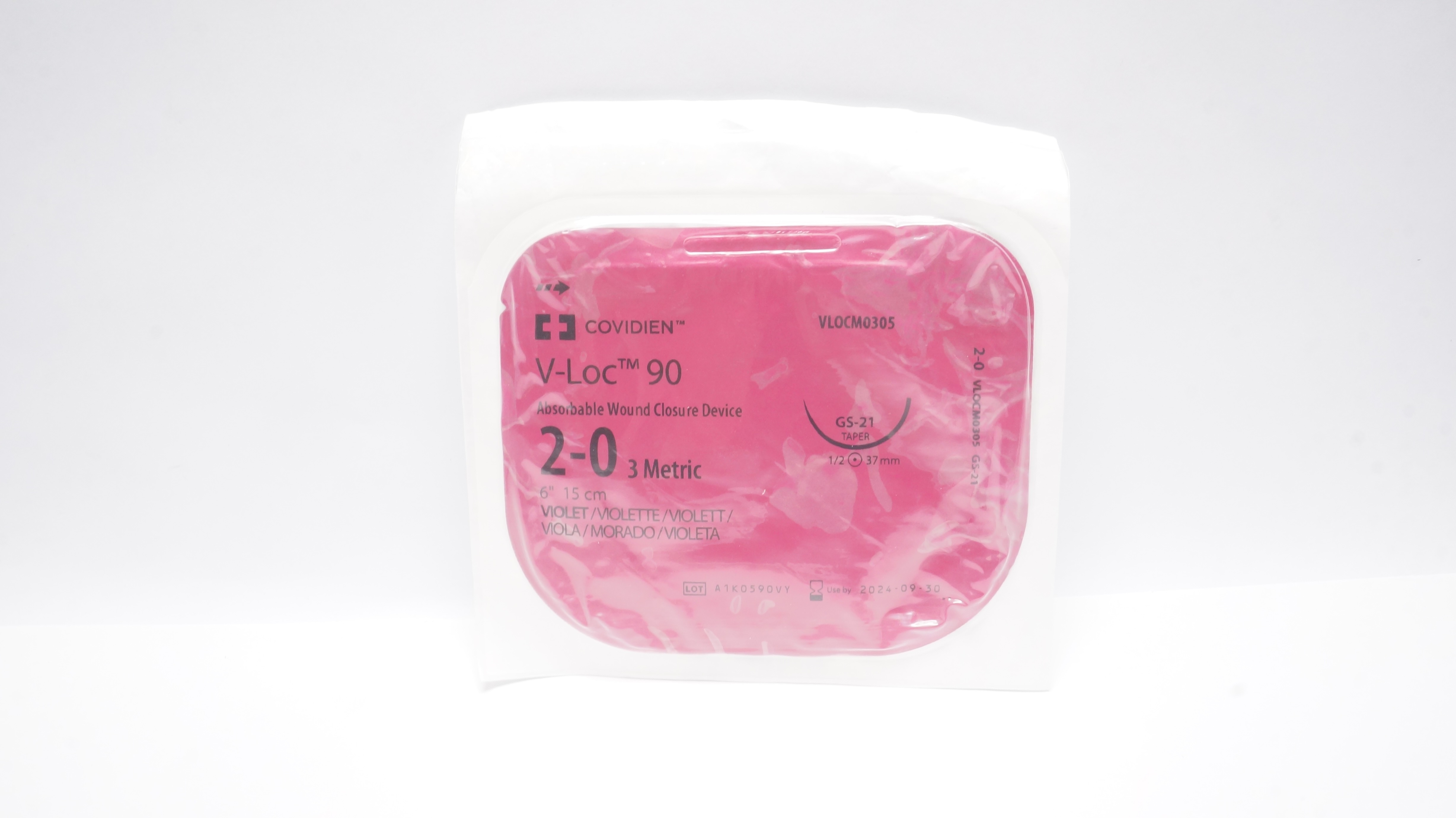 Covidien VLOCM0305 2-0 V-Loc 90 Wound Closure Device GS-21 1/2 37mm 6inch (x)