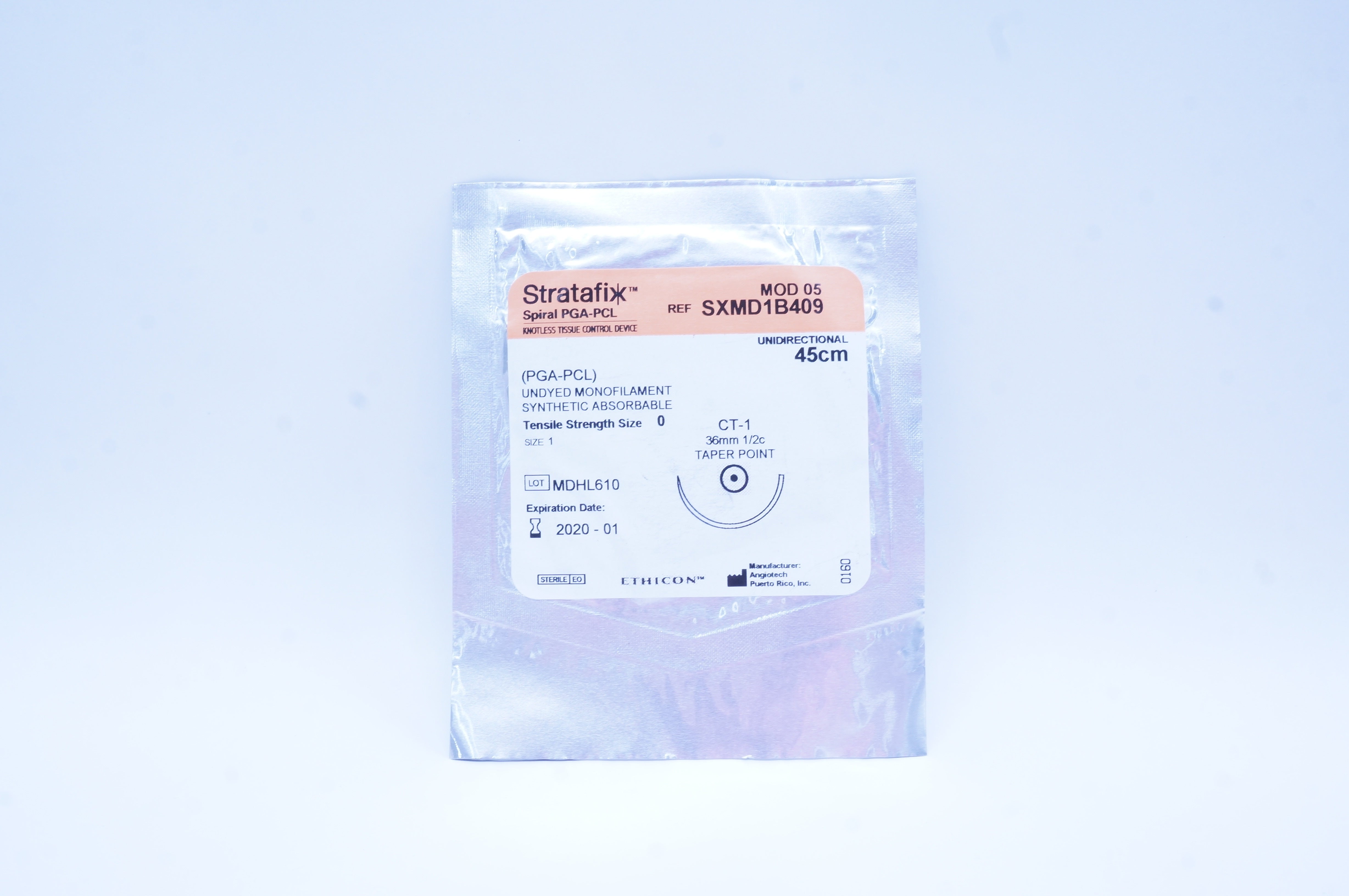 Angiotech SXMD1B409 Undyed Monofilament CT-1 36mm 1/2c Taper Point 45cm (x)