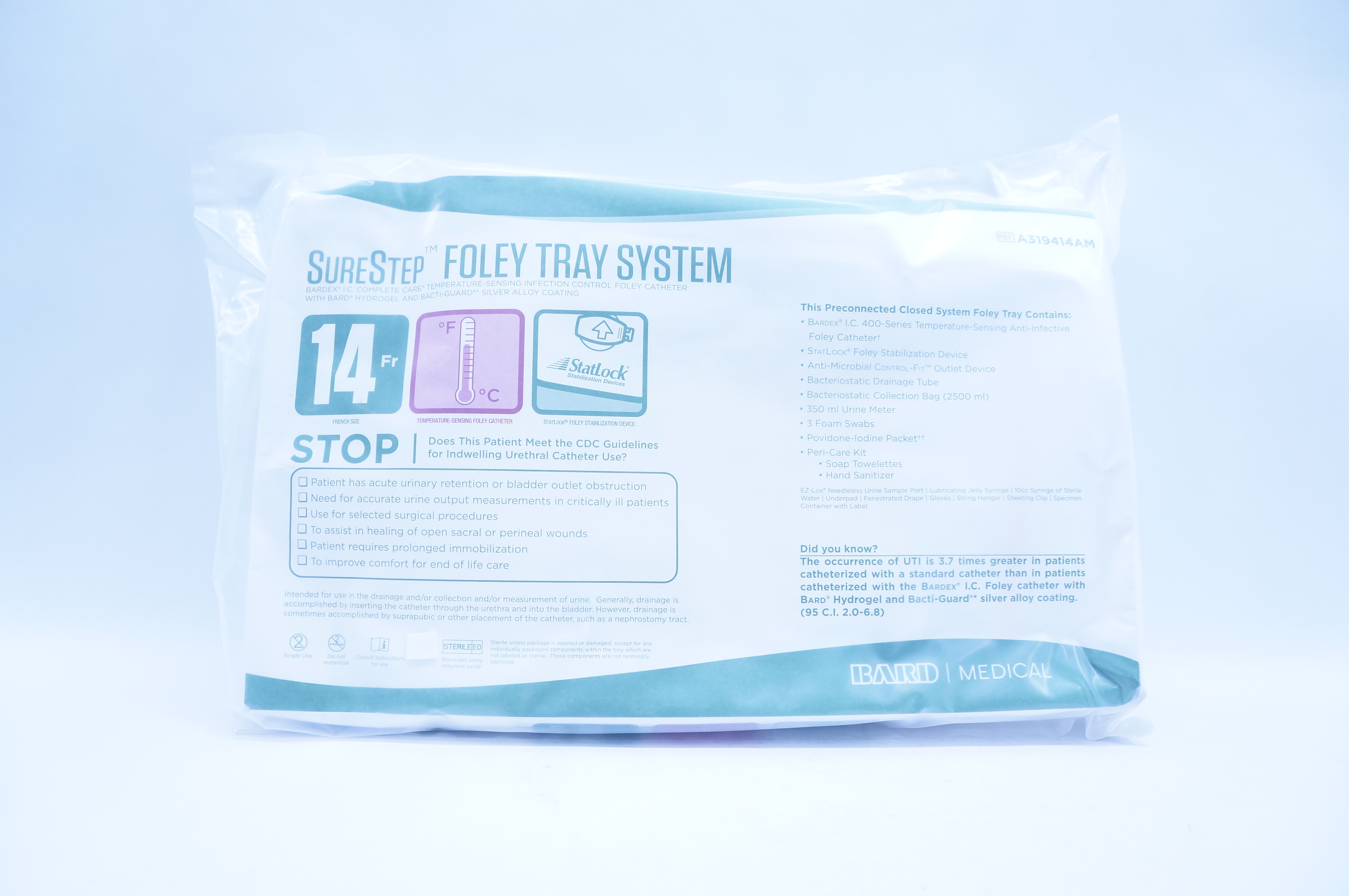 Bard A319414AM SureStep Foley Tray System 14Fr.