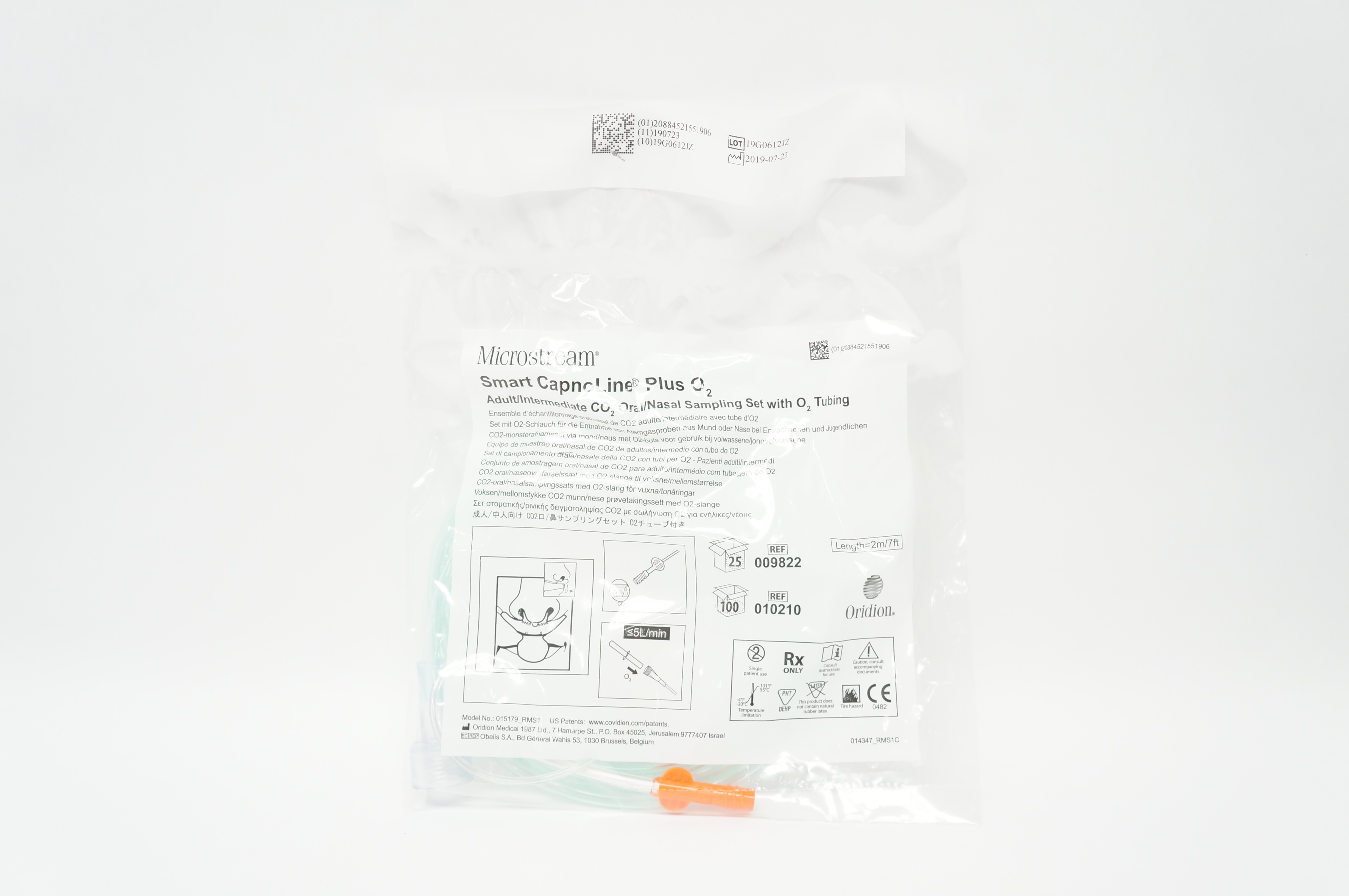 Oridion 009822 Smart CapnoLine Plus O2 Adult/Intermediate CO2 Oral/Nasal Set