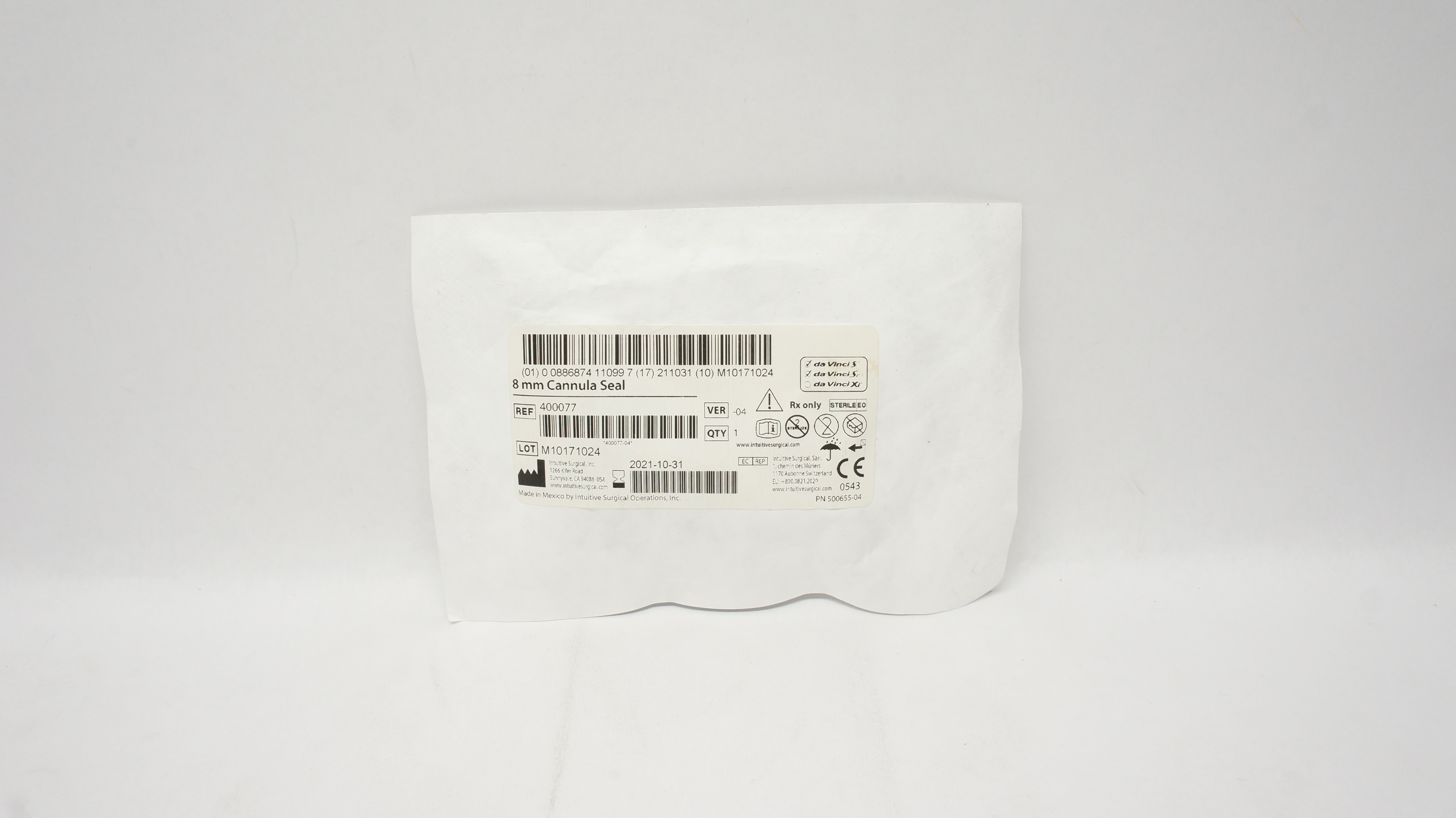 Intuitive Surgical 400077 Cannula Seal 8mm (x)