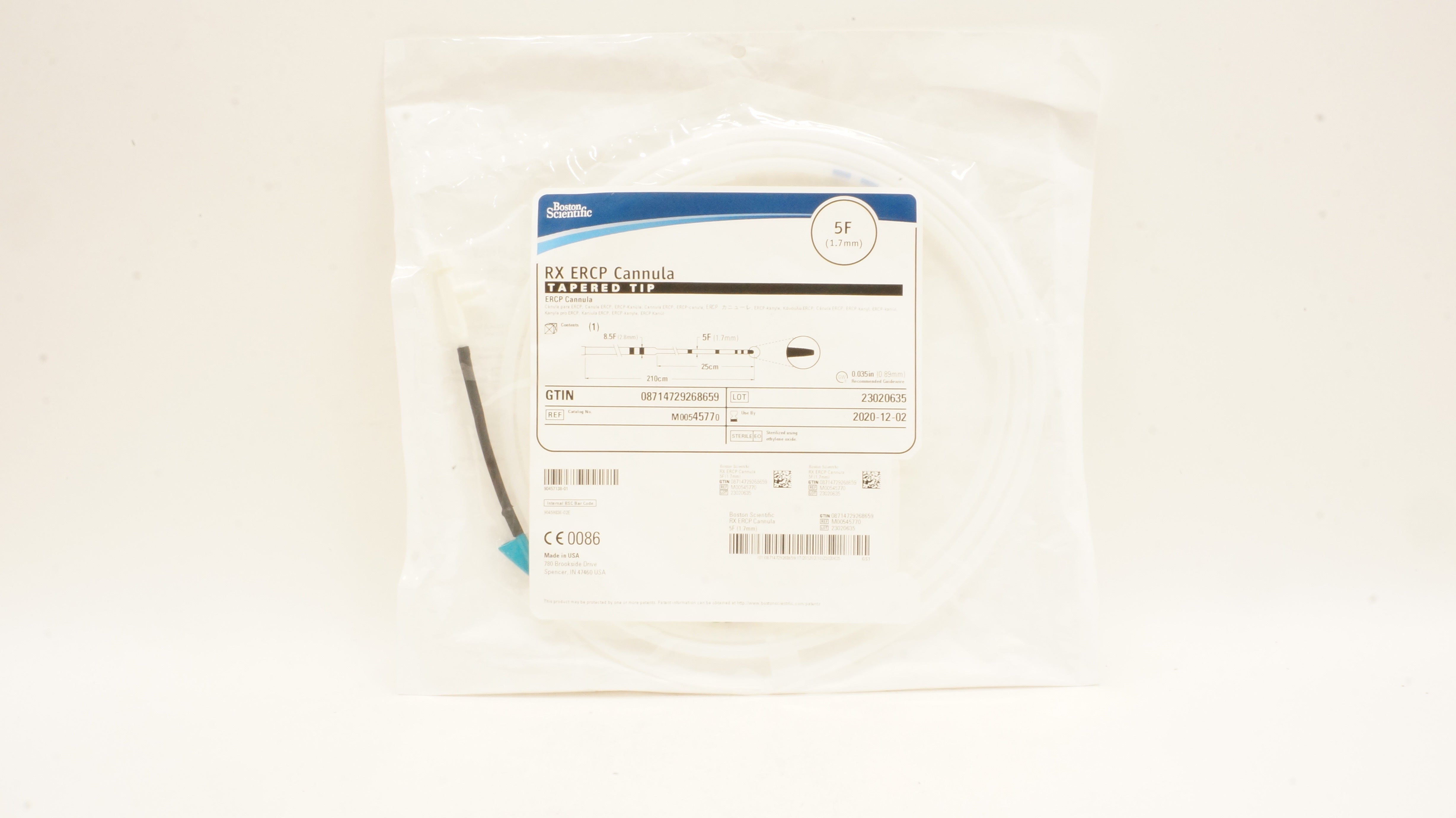 Boston Scientific 4577 RX ERCP Cannula Tapered Tip 5F (x)