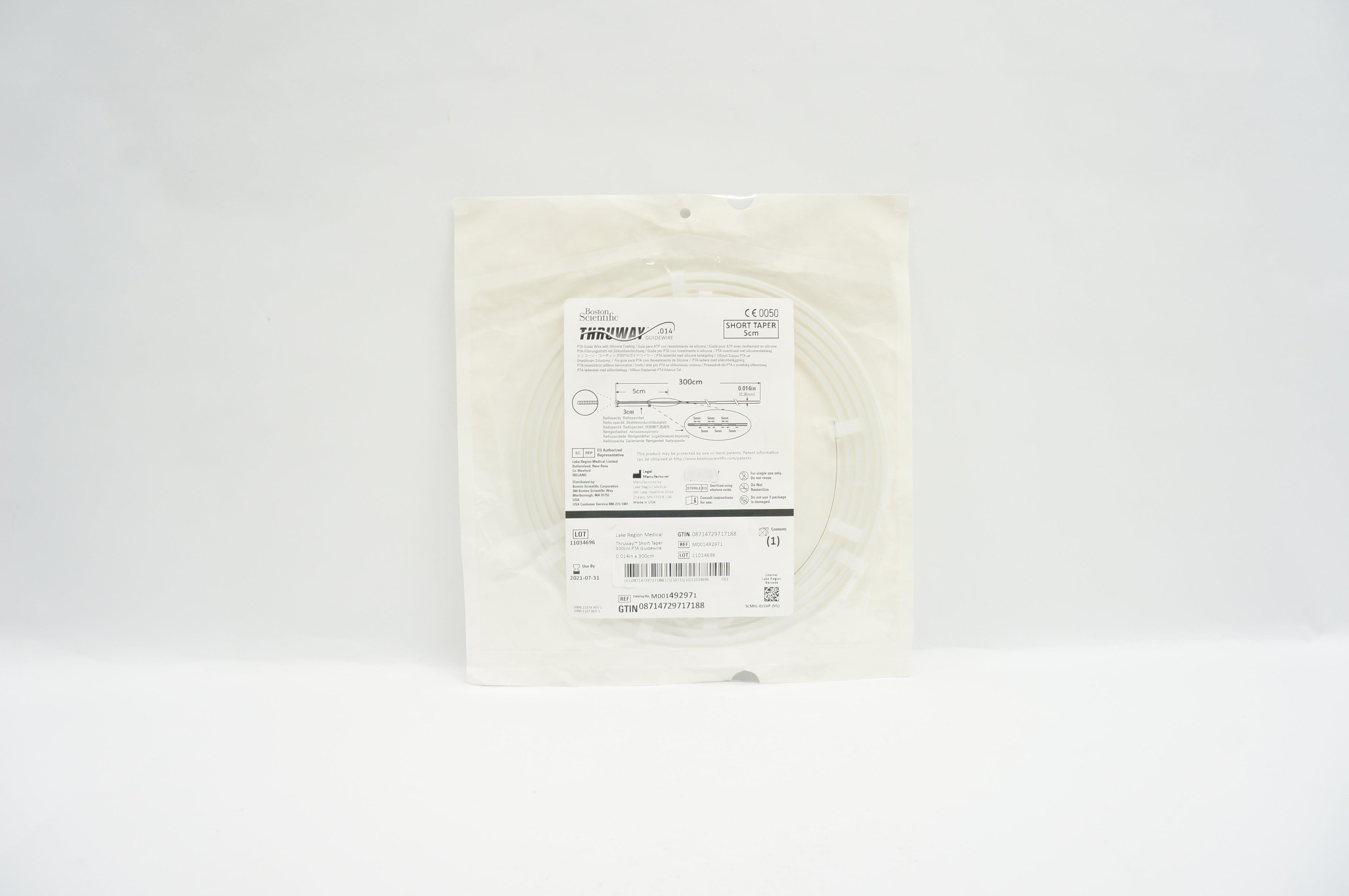 Boston Scientific M001492971 Thruway PTA Guidewire 300cm x 0.014inch (x)
