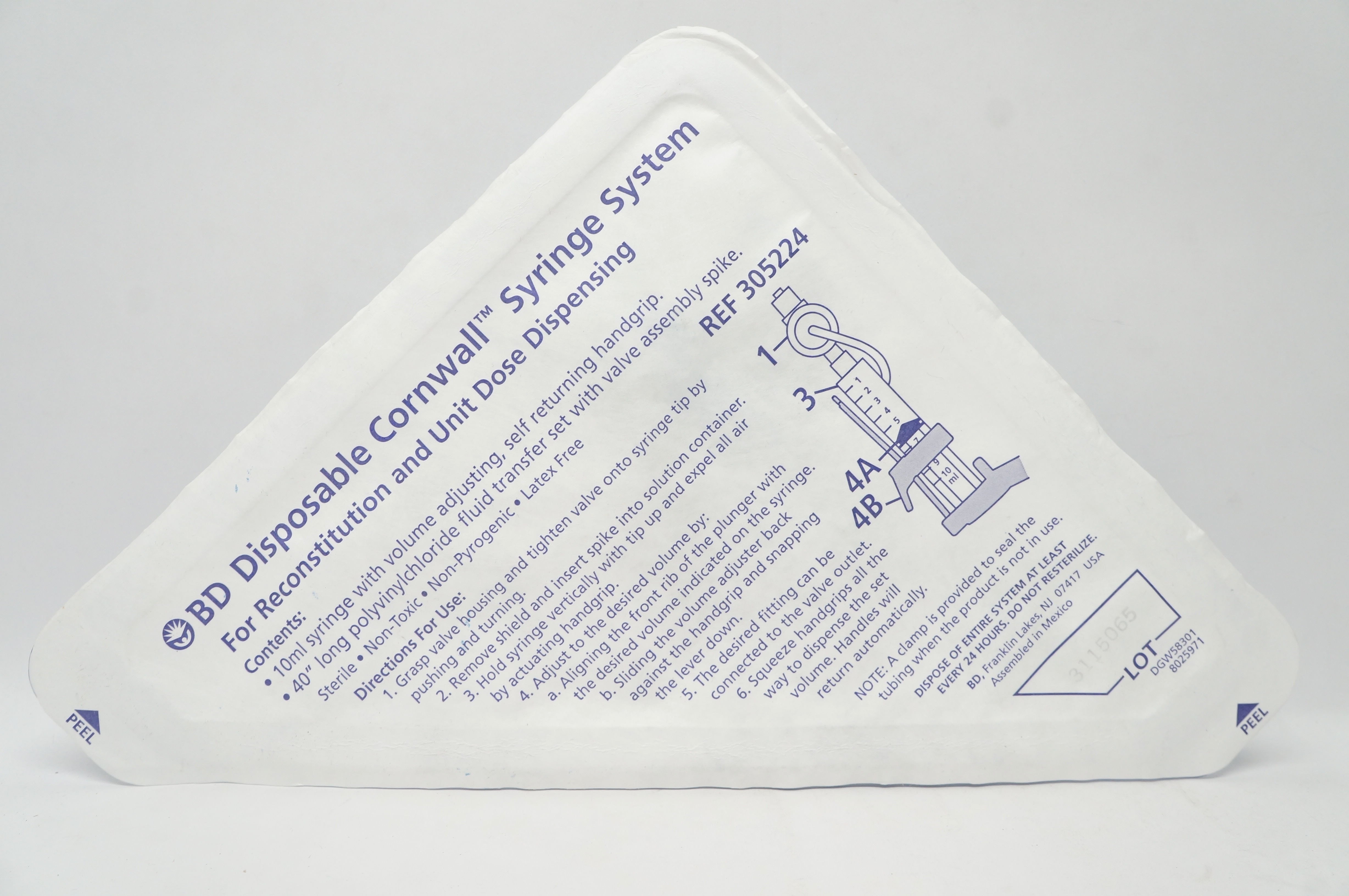 BD 305224 Disposable Cornwall Syringe System