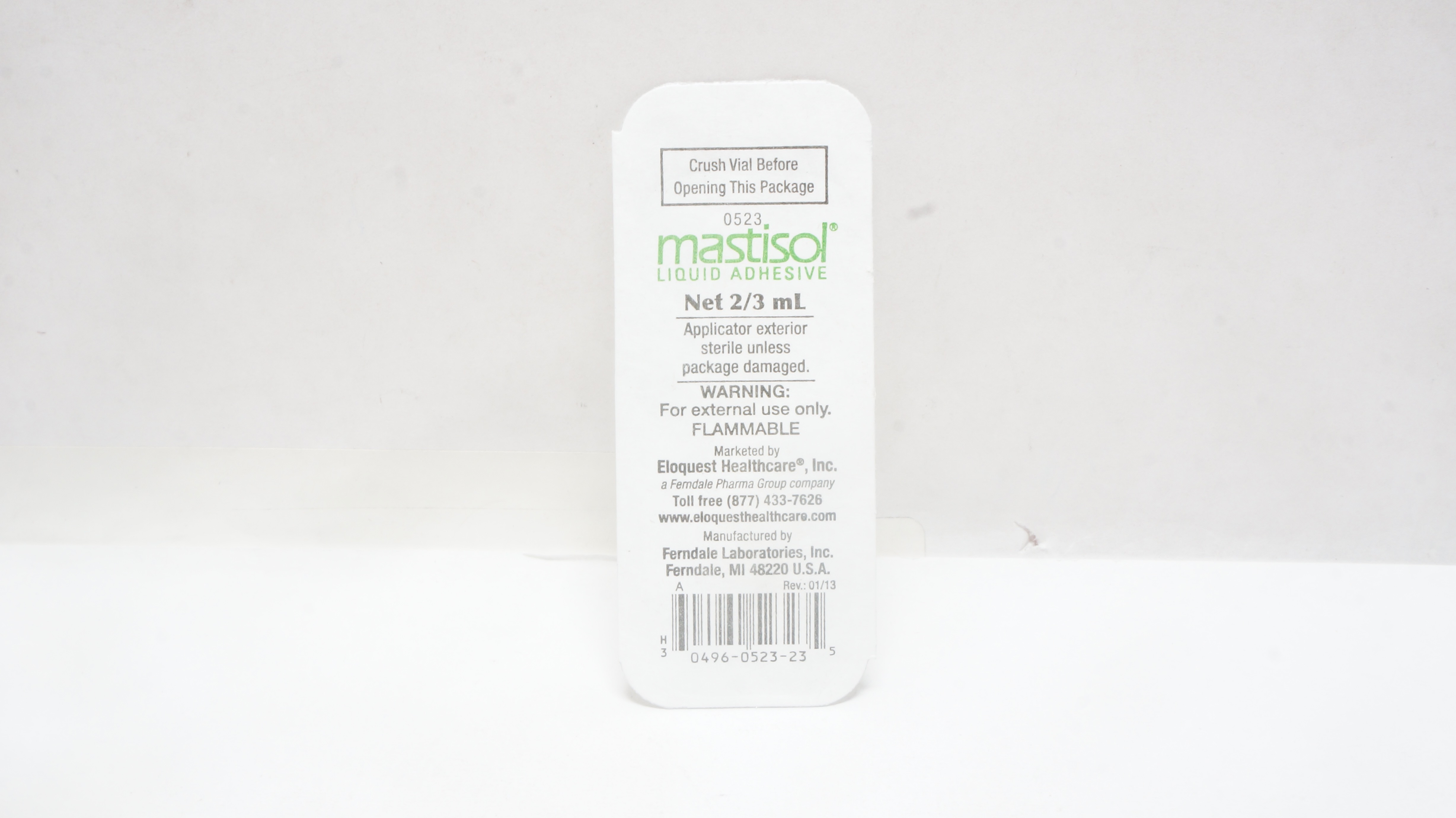 Ferndale Laboratories 0523 Mastisol Liquid Adhesive 2/3mL