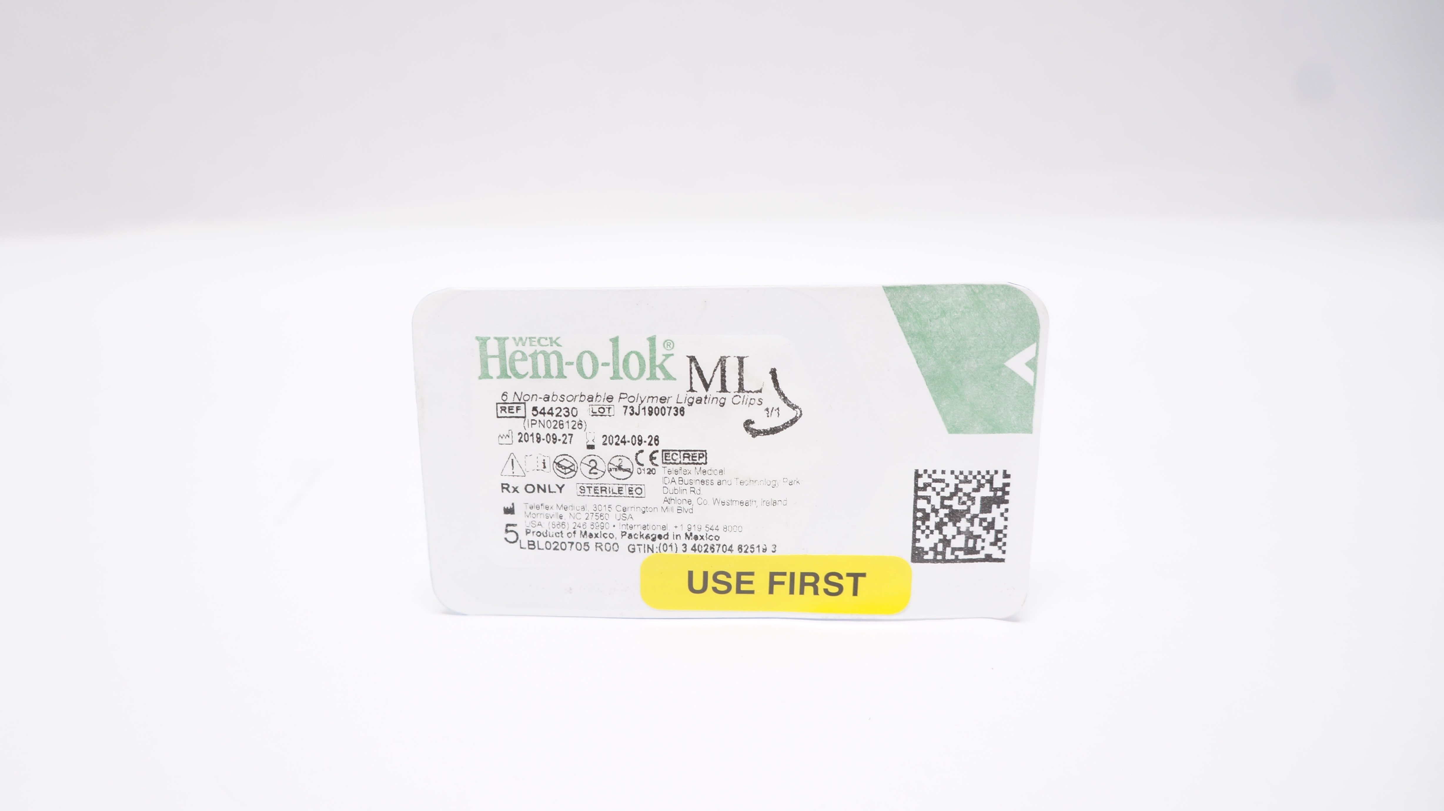 Teleflex 544230 Weck Hem-o-lok ML 6 Non-absorbable Polymer Ligating Clips