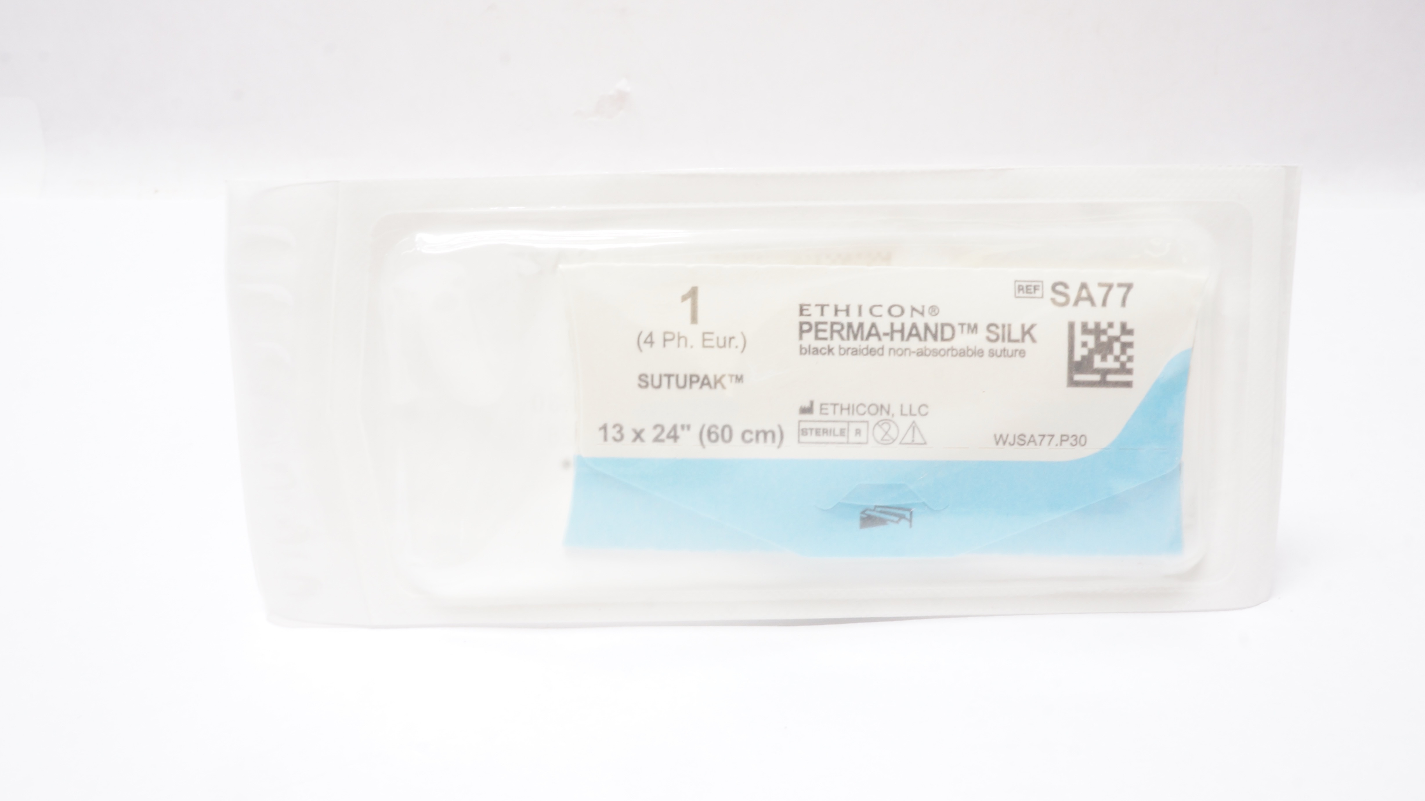 Ethicon SA77 1 Perma-Hand Silk Black Braided Surgical Stre 24inch 13 Strands
