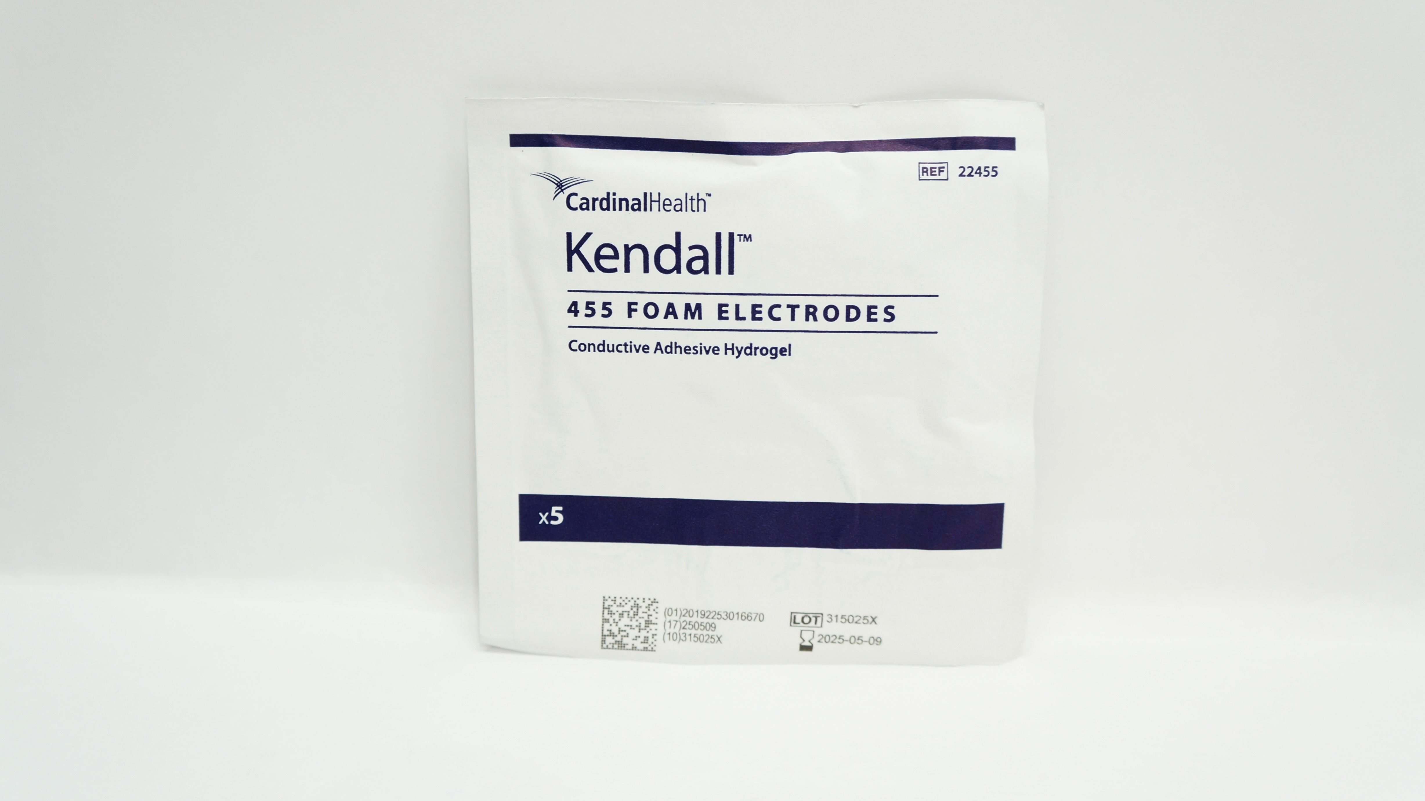 Cardinal Health 22455 Kendall 455 Foam Electrodes - Pack of 5