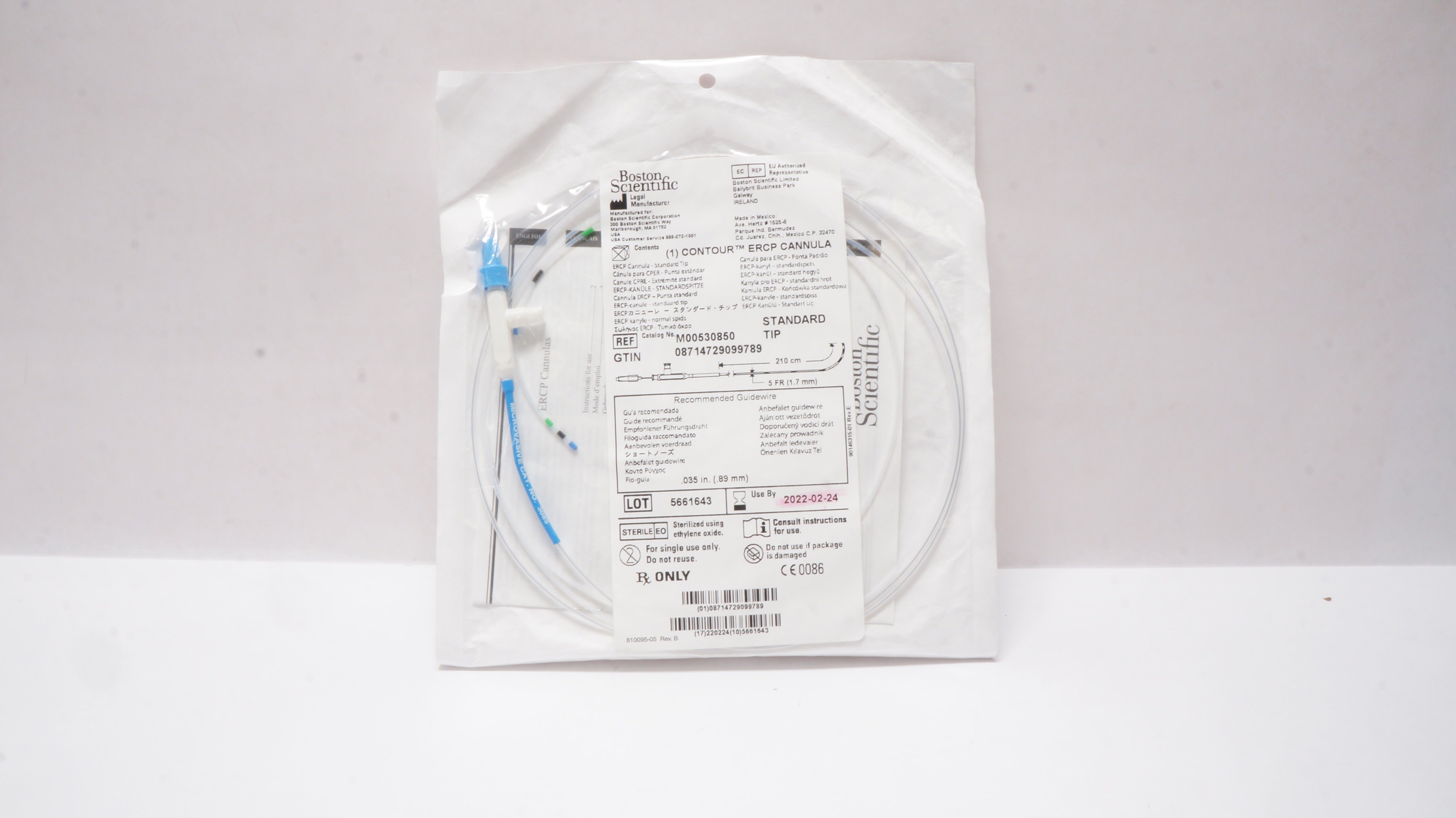 Boston Scientific M00530850 Contour ERCP Cannula 5Fr 210cm (x)
