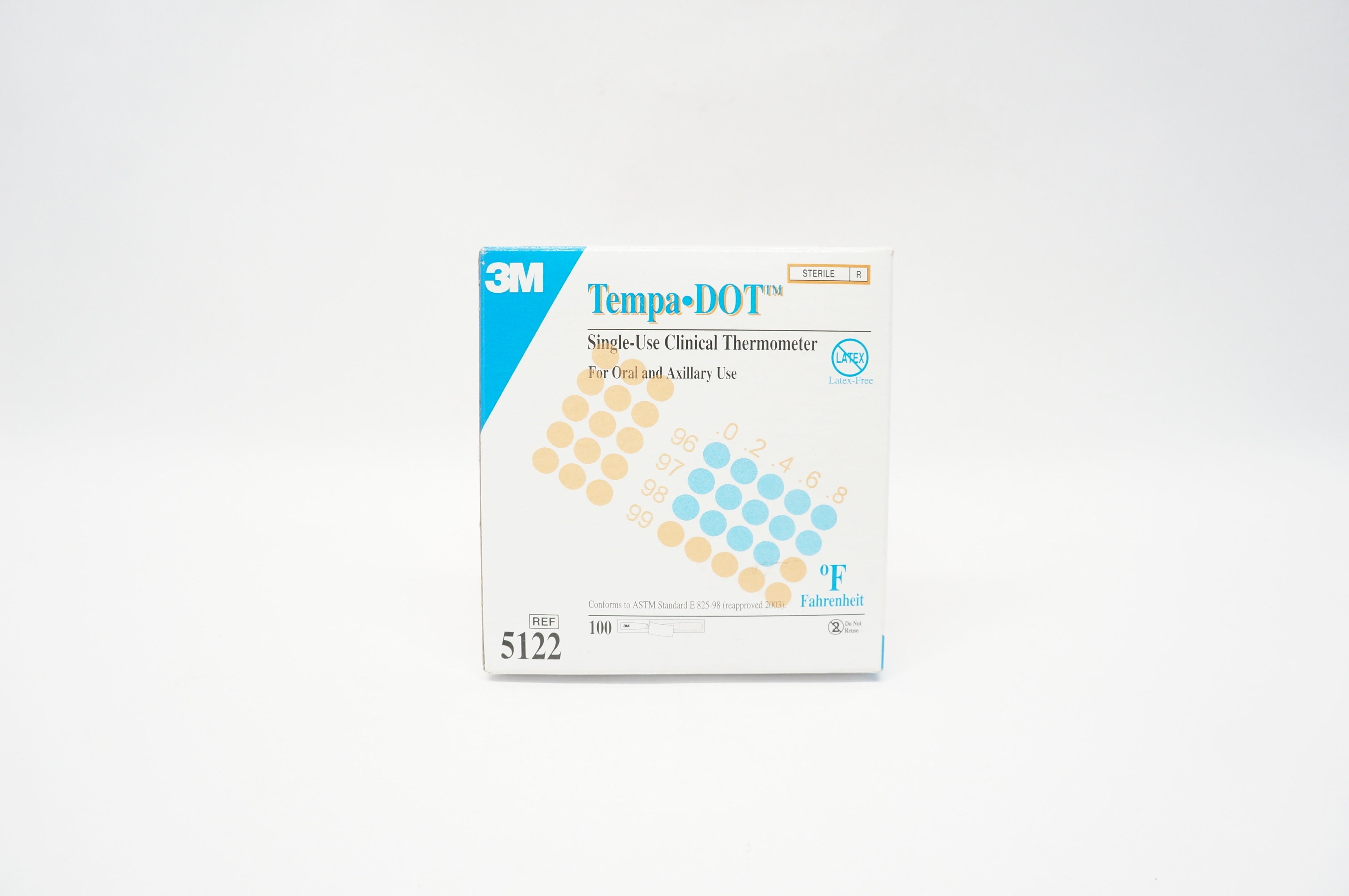 3M 5122 Tempa Dot Single-Use Clinical Thermometer (x) - Box of 100