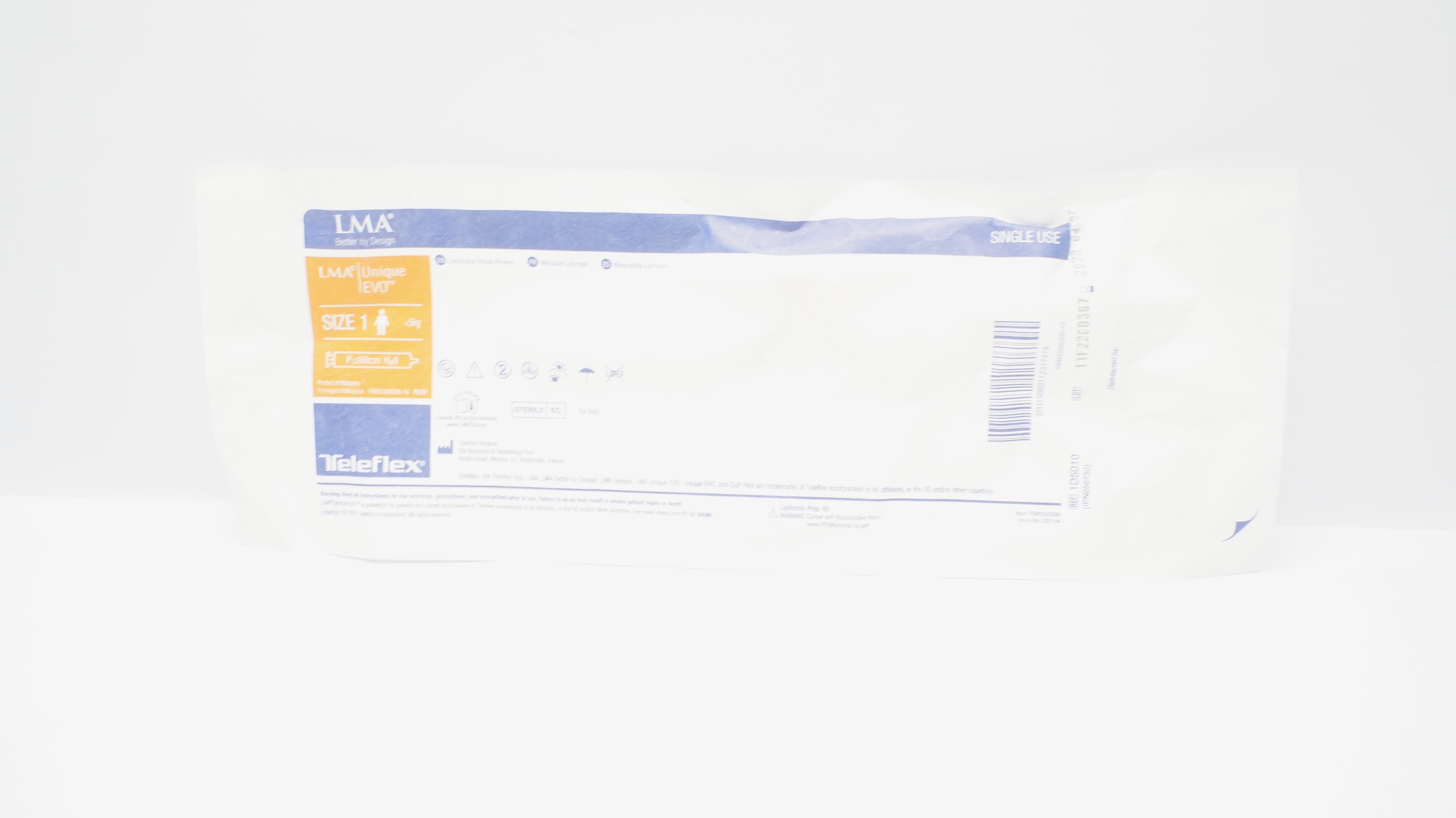 Teleflex 1D5010 LMA Unique EVO Laryngeal Mask Airway, Size 1 <5kg
