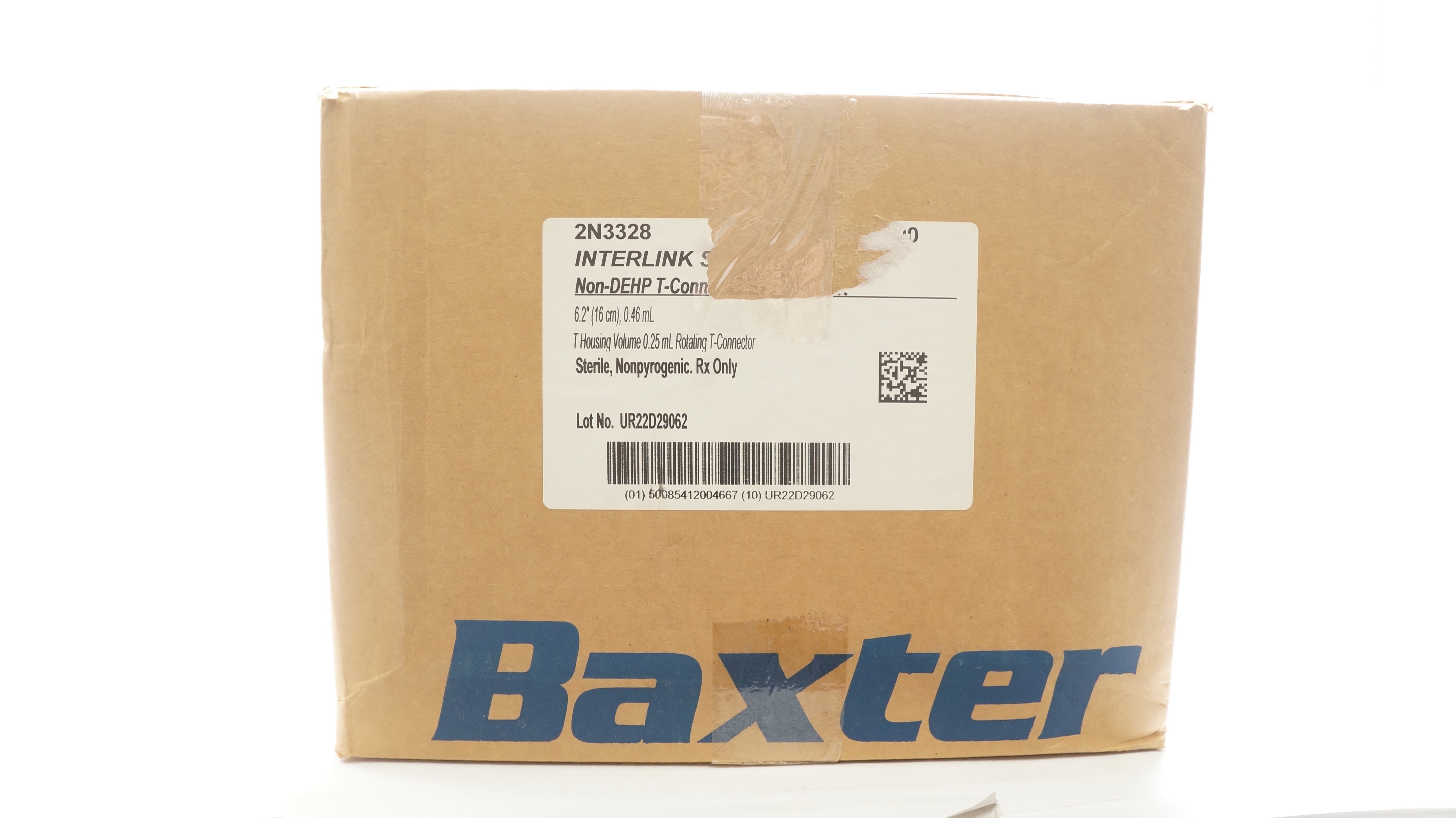 Baxter 2N3328 InterLink System T-Connector Extension Set 6in. x 0.40mL-Boxof 200