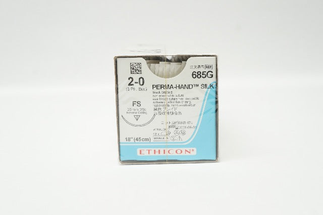 Ethicon 685G 2-0 PERMA-HAND SILK FS 26mm 3/8c 18inch - Box of 12
