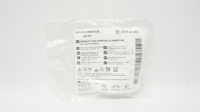 Smiths Medical 225-3524-304 Portex Gas Sampling Connector w/Luer Port and Cap(x)
