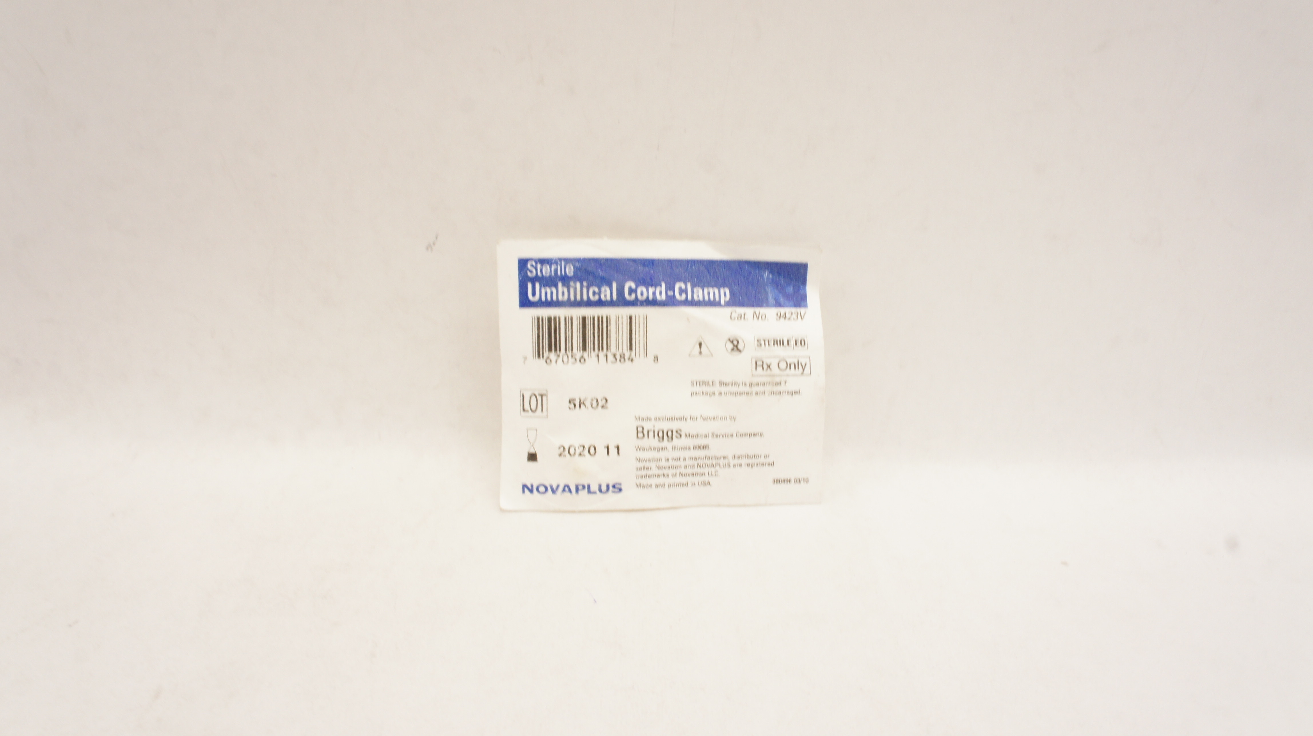 Novaplus 9423V Briggs Umbilical Cord-Clamp Sterile (x)