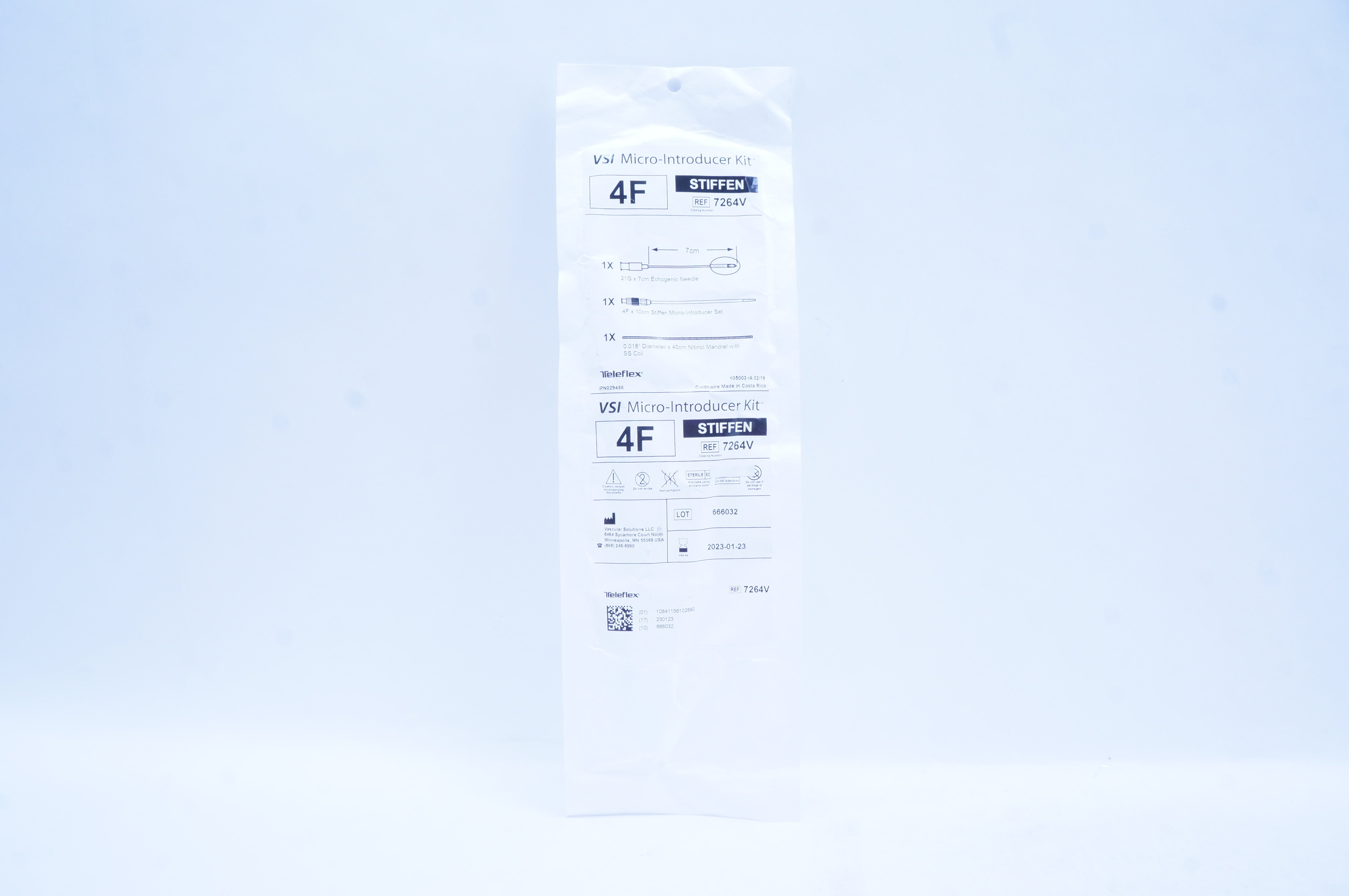 Vascular Solutions 7264V Micro-Introducer Kit STIFFEN 4 F