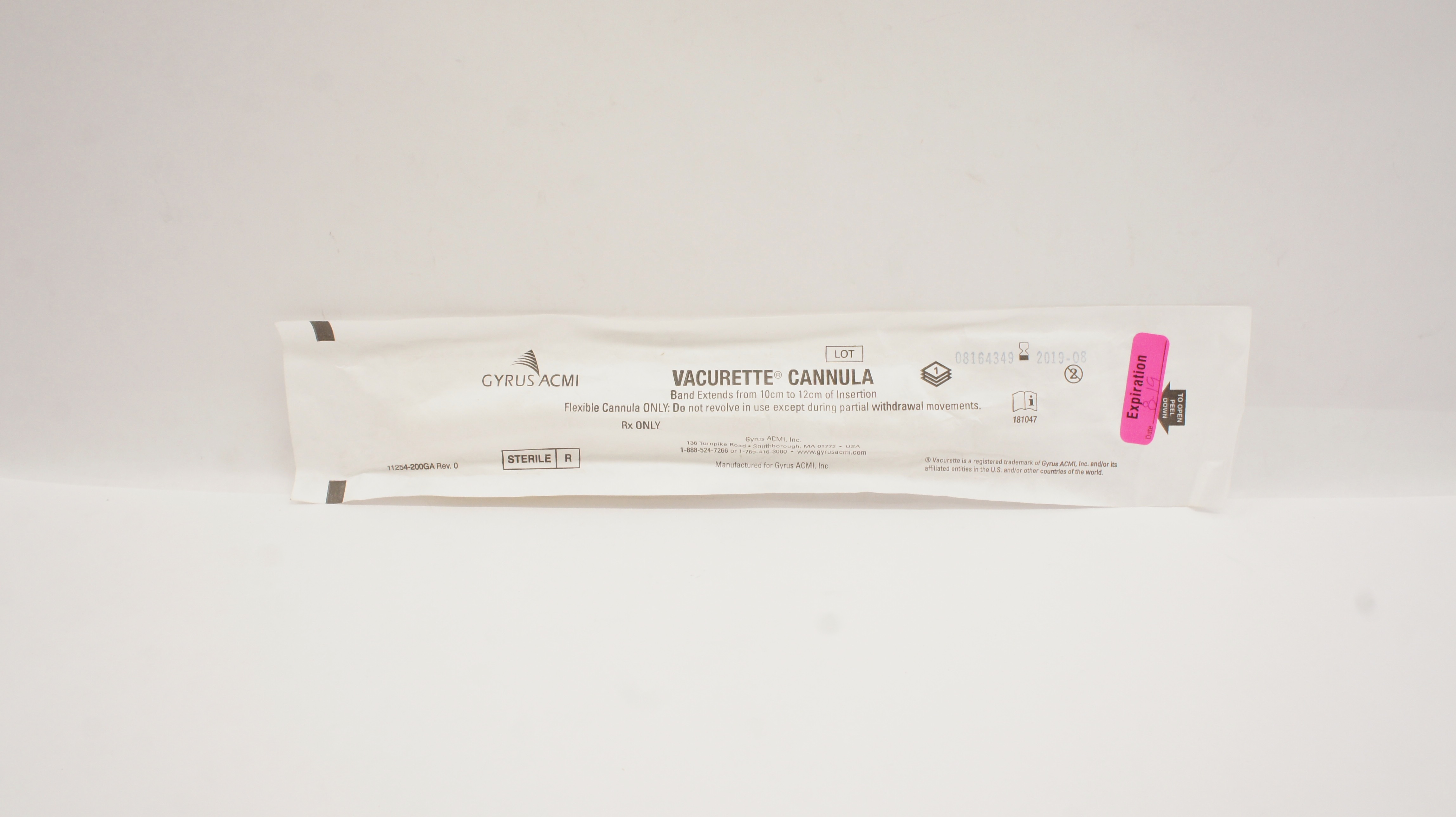 Gyrus ACMI 21555 Vacurette Cannula,12mm Rigid Curved (x)