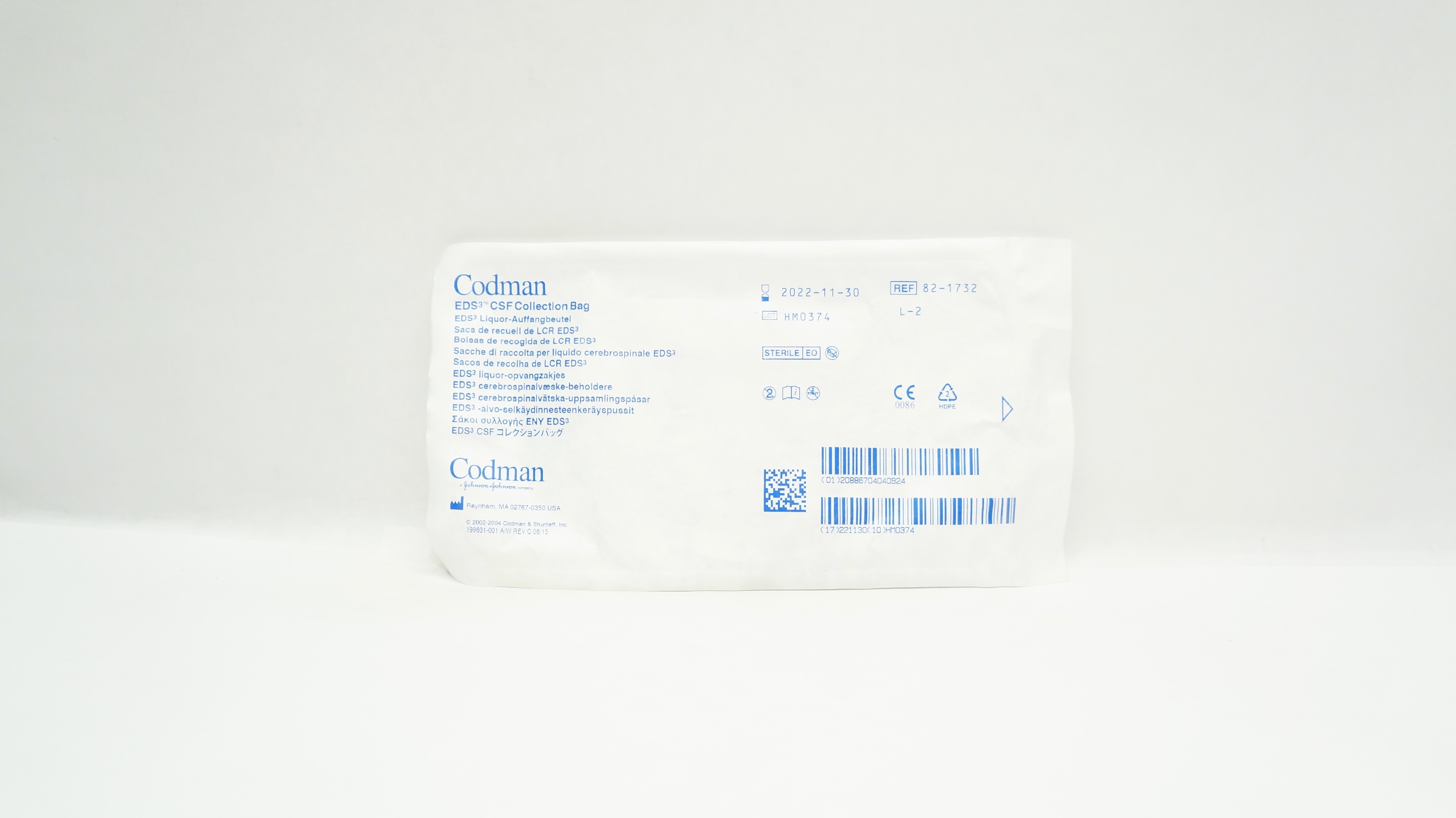 Codman 82-1732 EDS3 CSF Collection Bag (x)