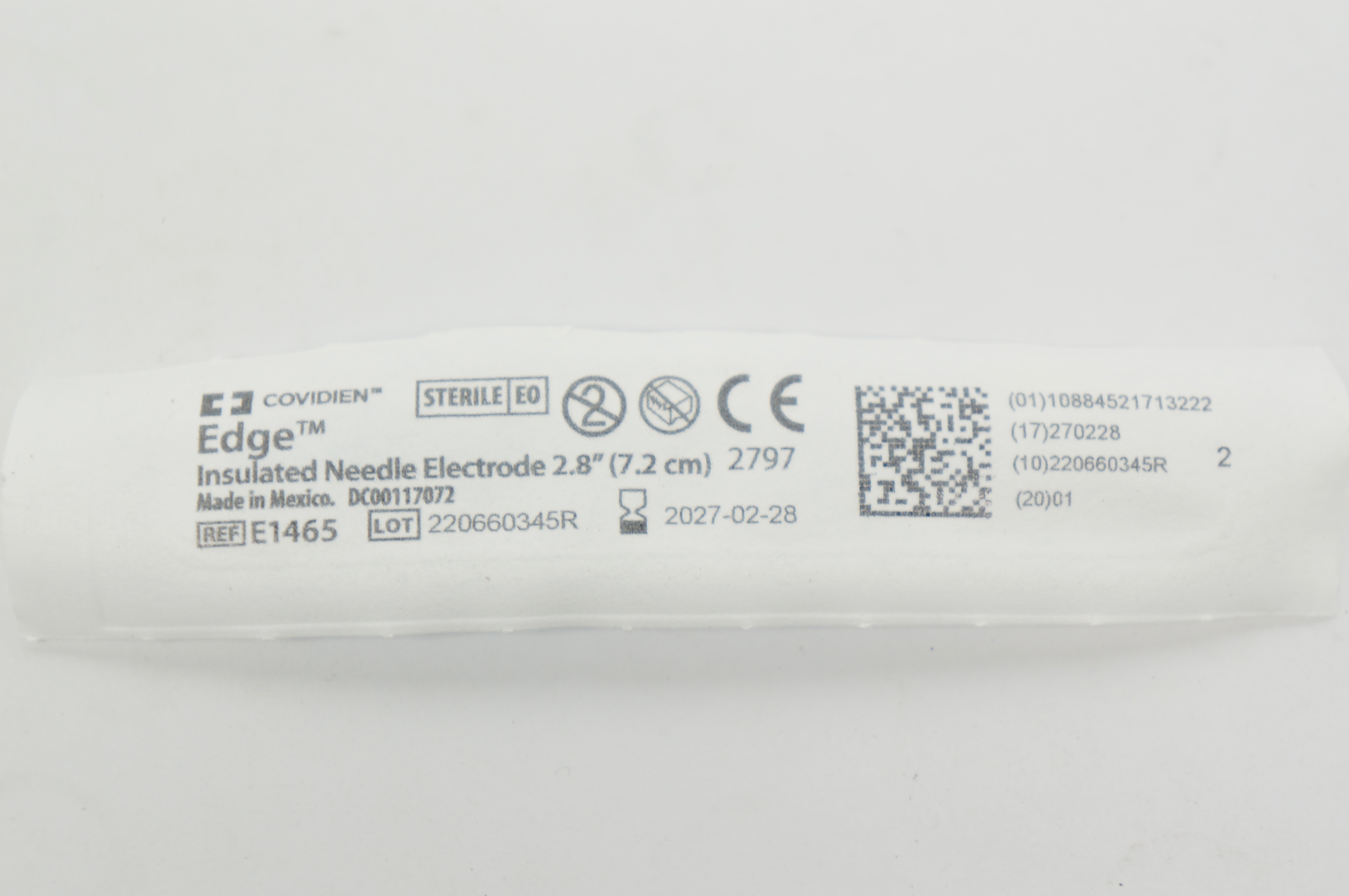 Covidien E1465 Edge Insulated Ndle. Electrode 2.8inch