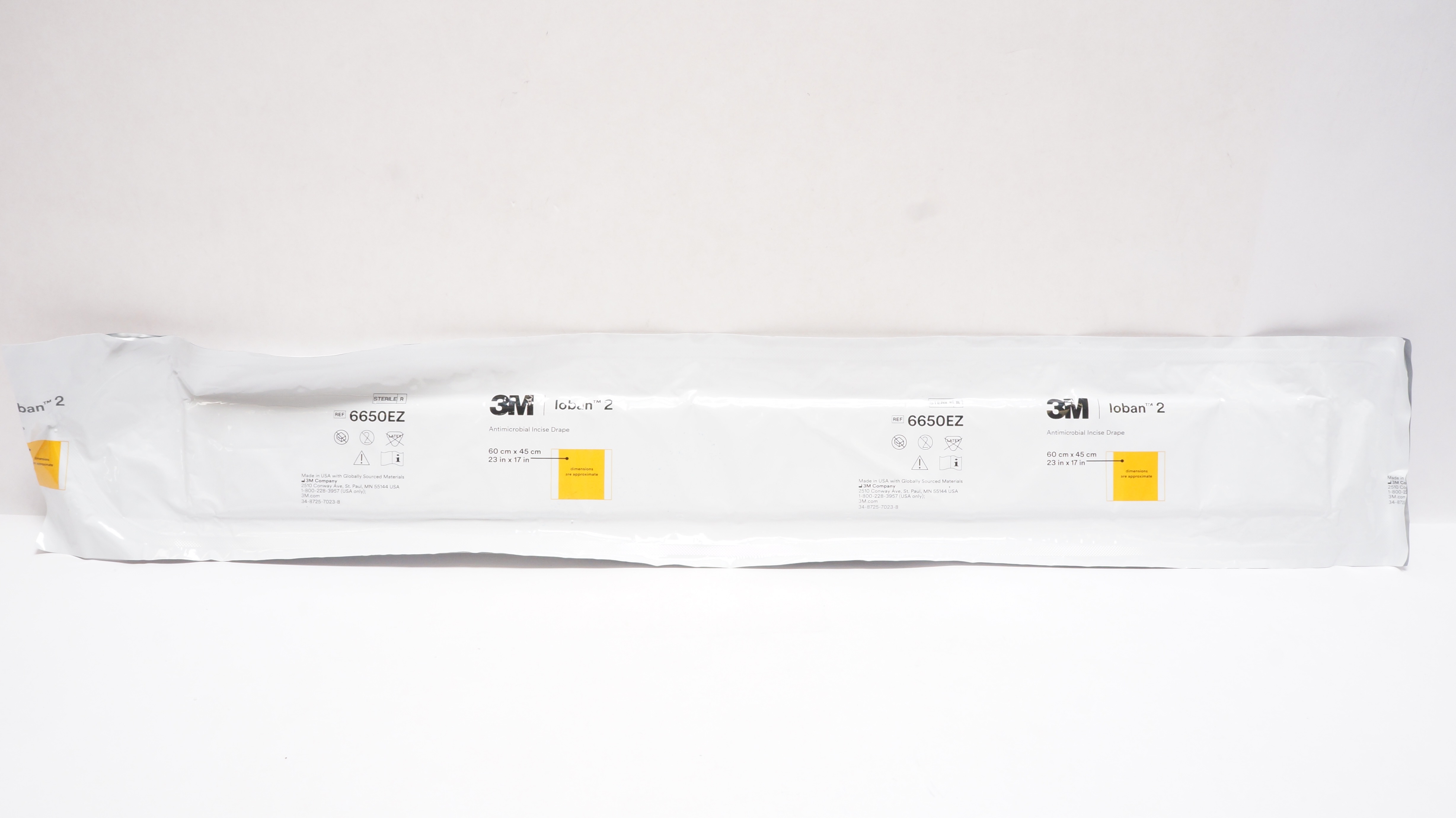 3M 6650EZ Loban 2 Antimicrobial Incise Drape 23inch x 17inch