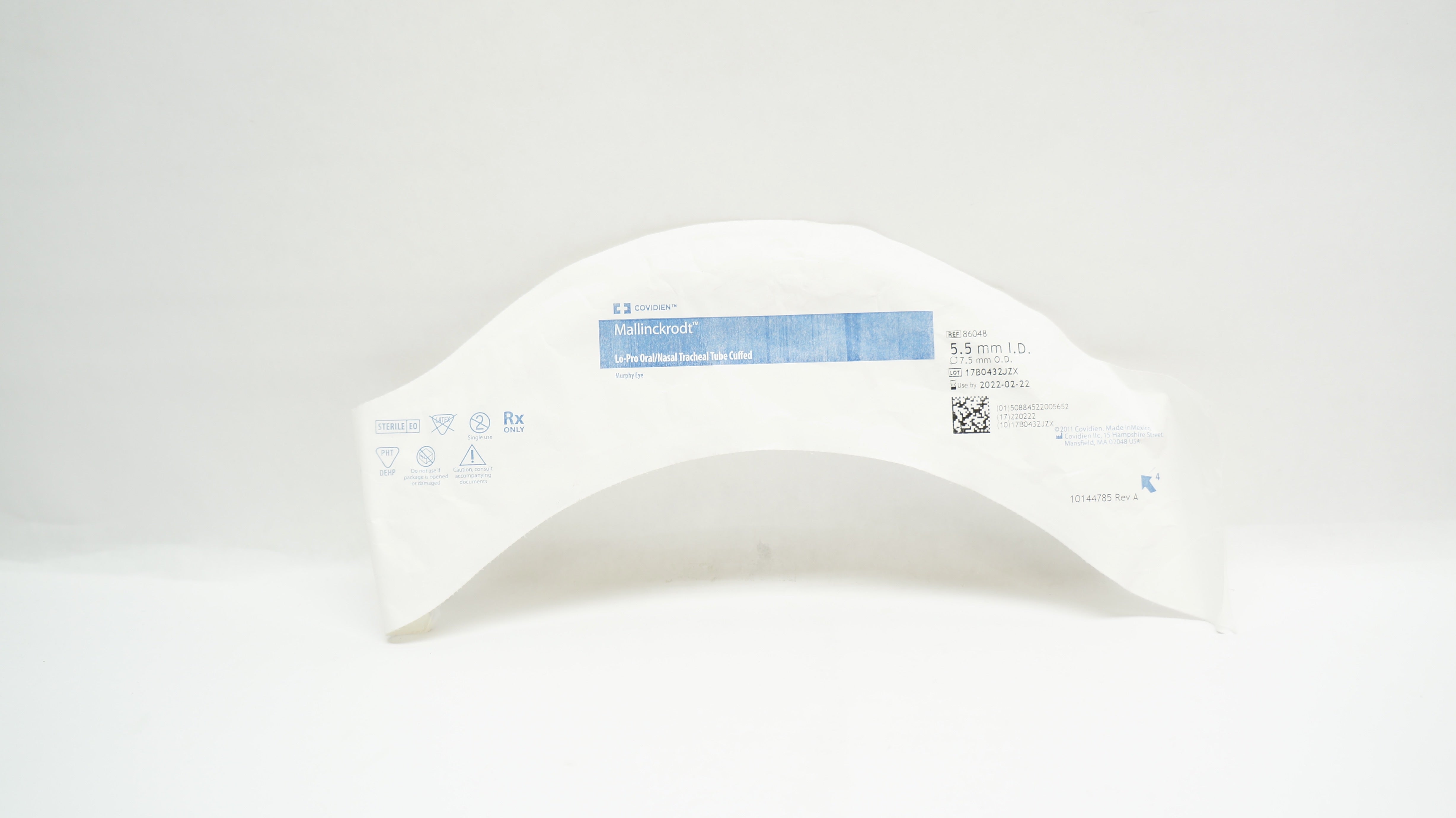 Covidien 86048 Mallinckrodt Lo-Pro Oral/Nasal Tracheal Tube 5.5 x 7.5mm (x)