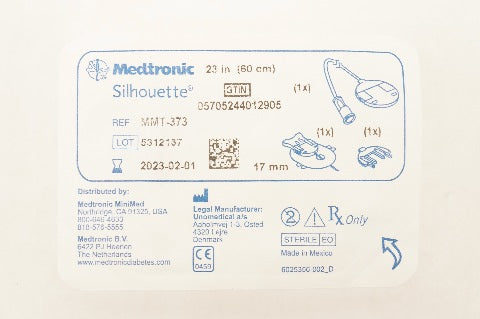 Medtronic MMT-373 MiniMed Silhouette Glucose Monitoring 23inch x 17mm