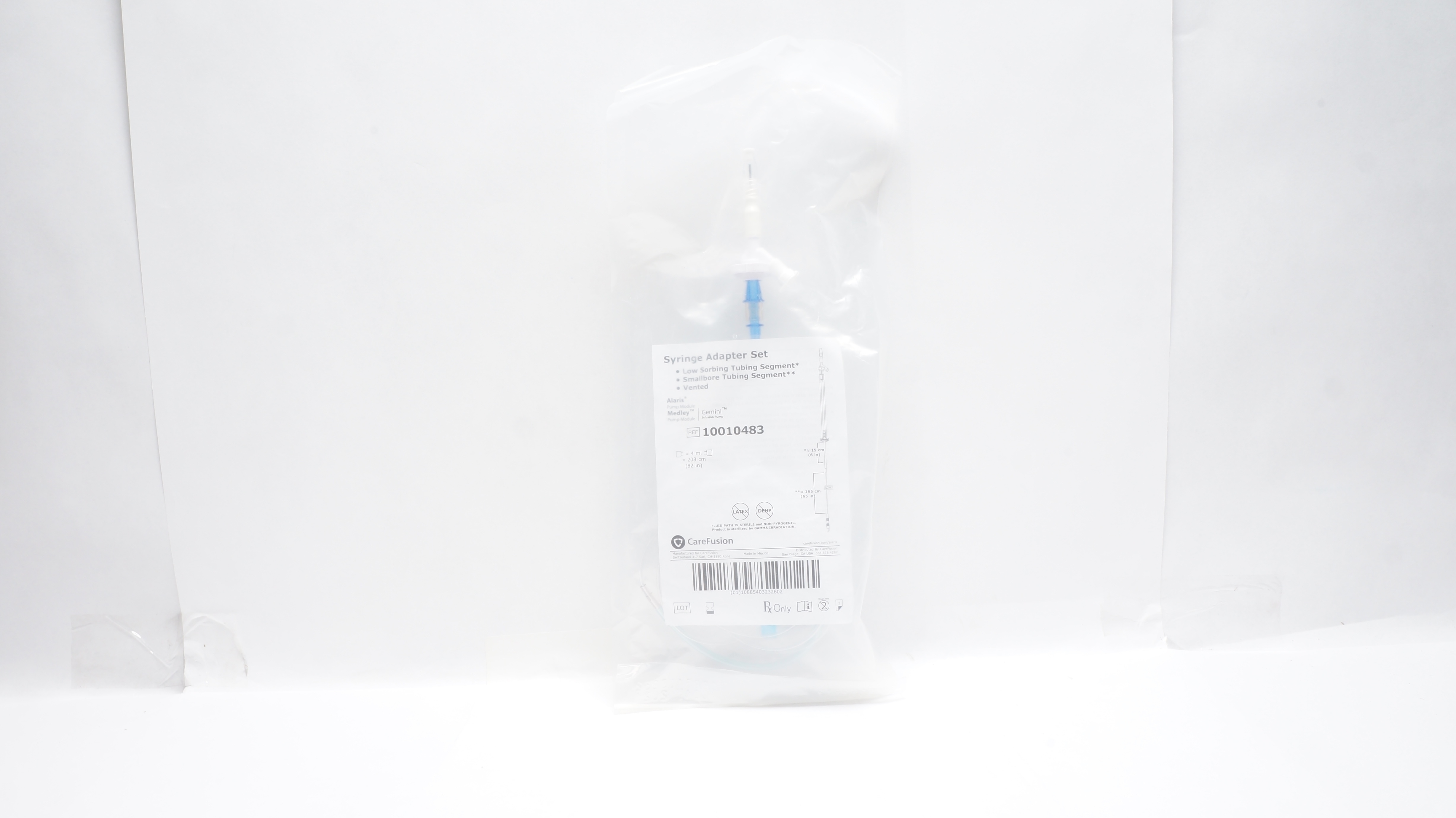 CareFusion 10010483 Alaris Syringe Adapter Set 4mL x 82inch (x)