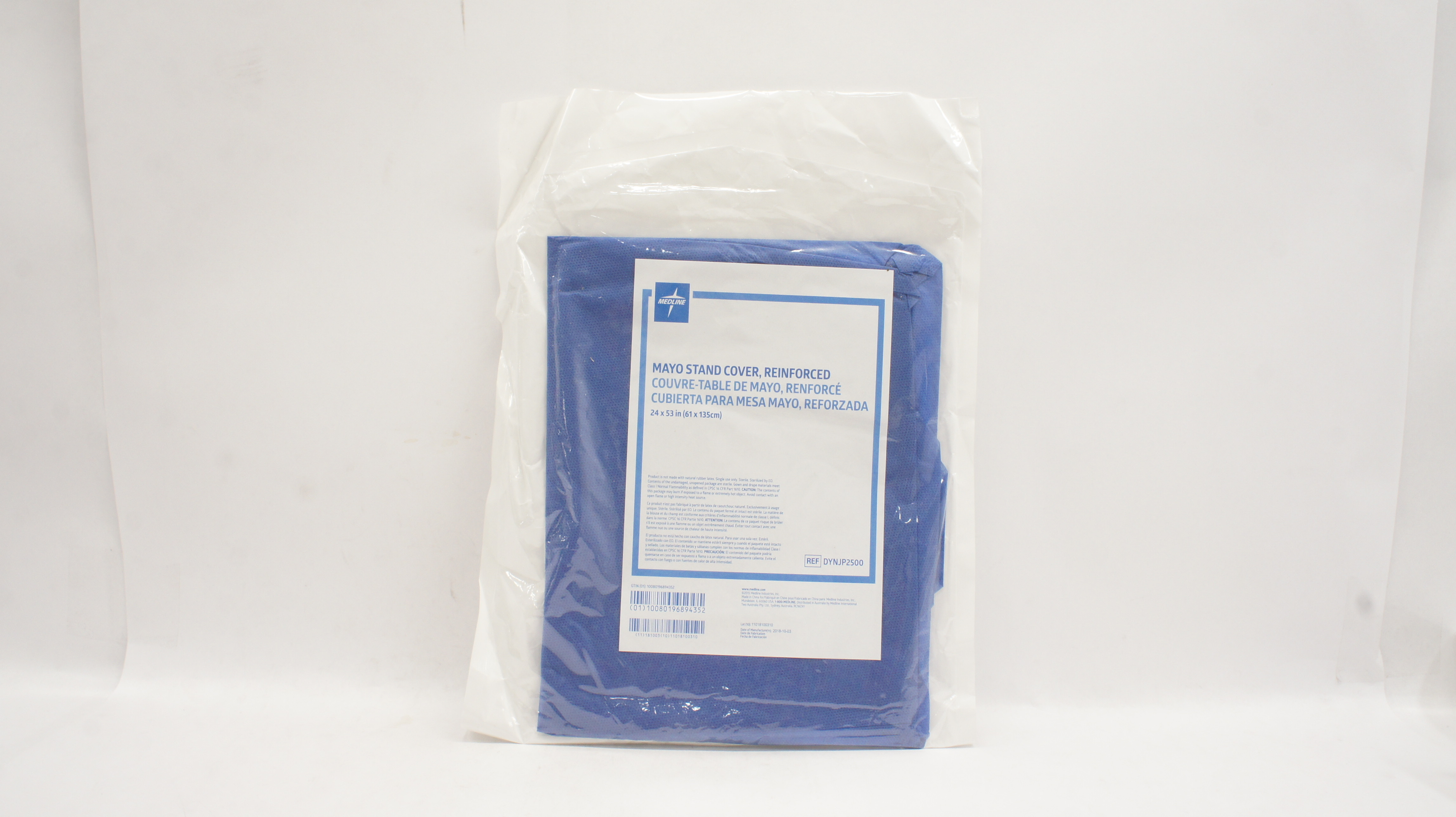 Medline DYNJP2500 Mayo Stand Cover, Reinforced 24 inch x 53 inch