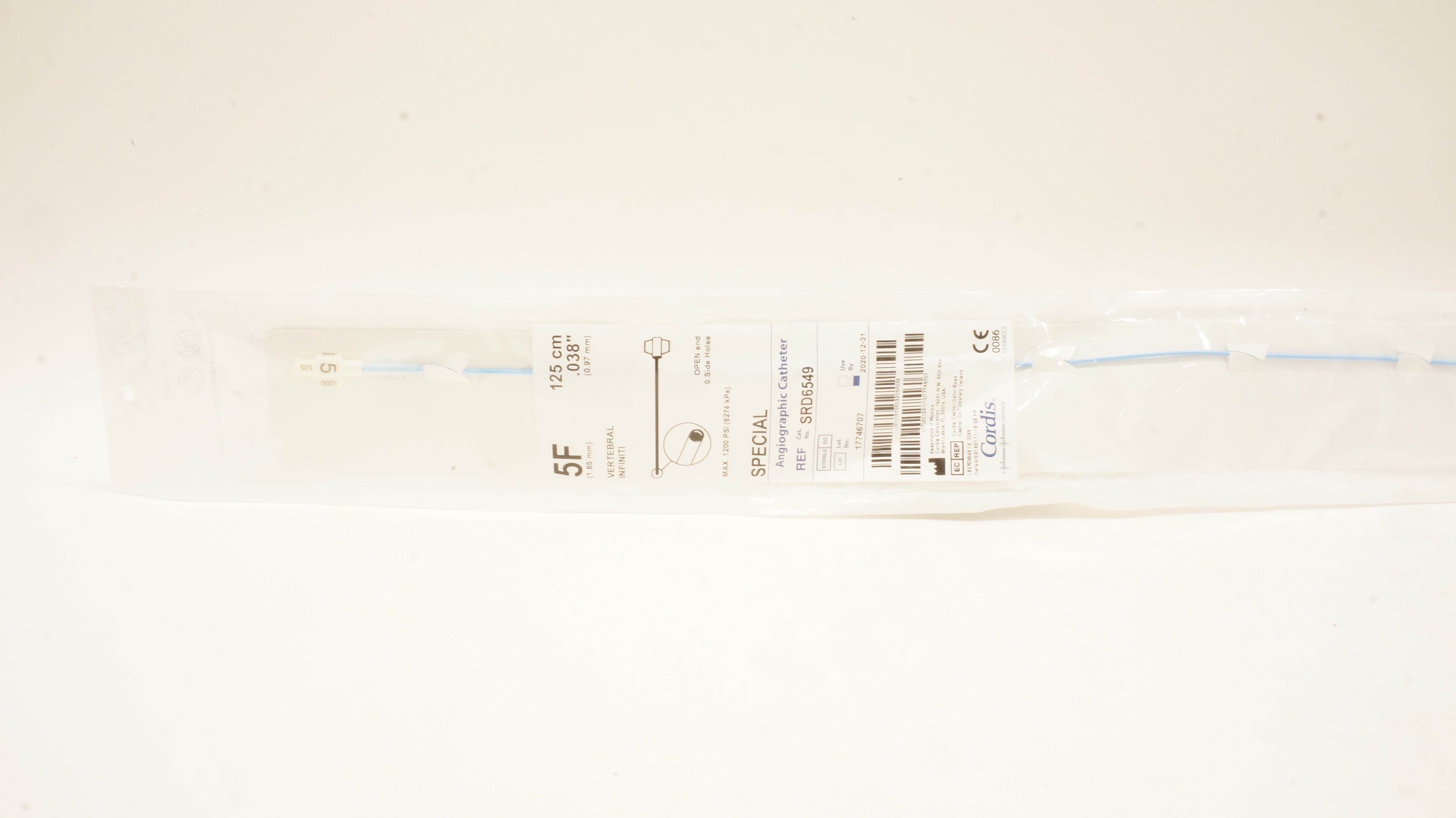 Cordis SRD6549 Special Angiographic Catheter 5F .038inch 125cm (x)