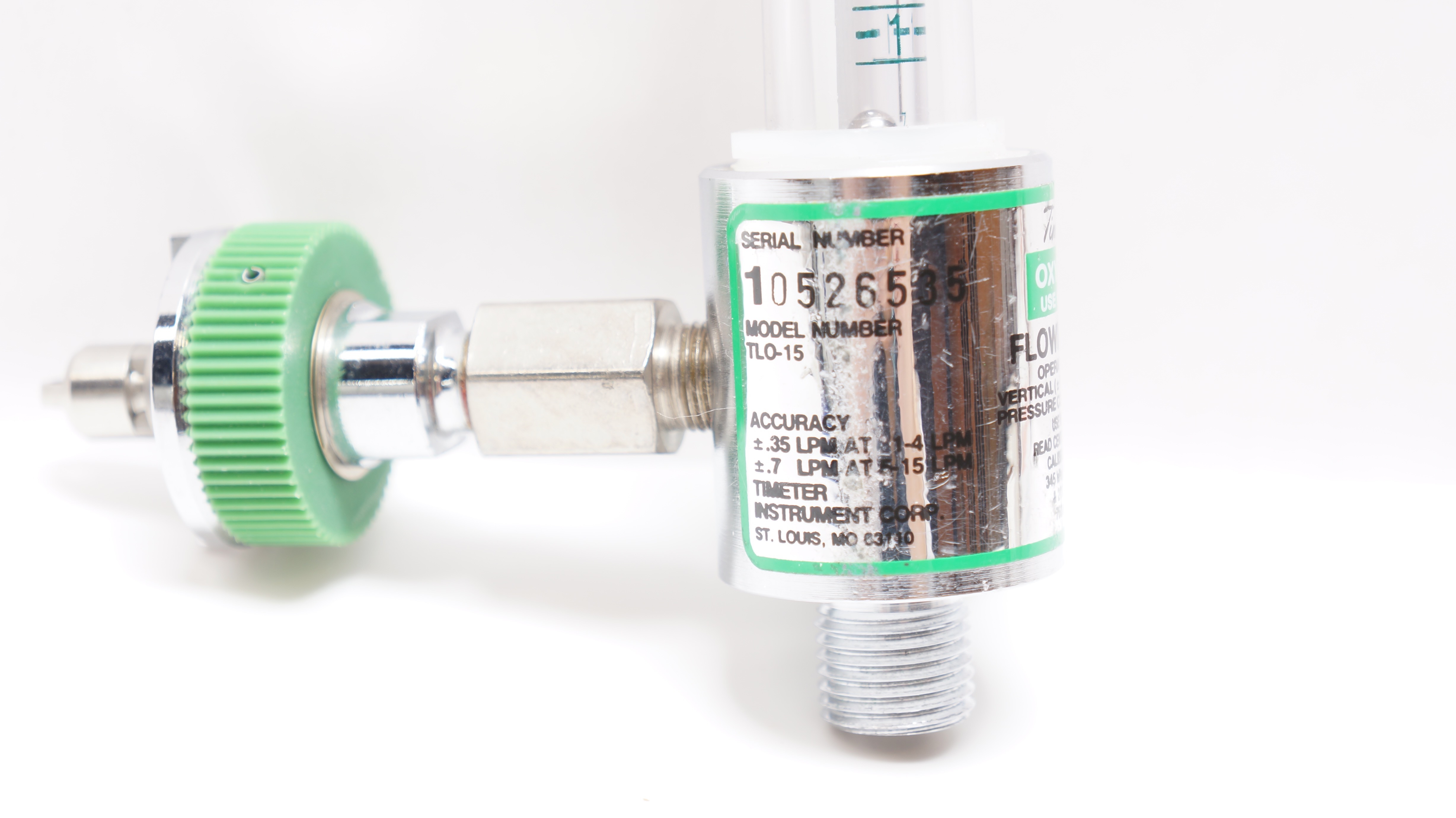 Timeter O2 Flow Meter Timeter TLO-15 Flowmeter 760mm Hg