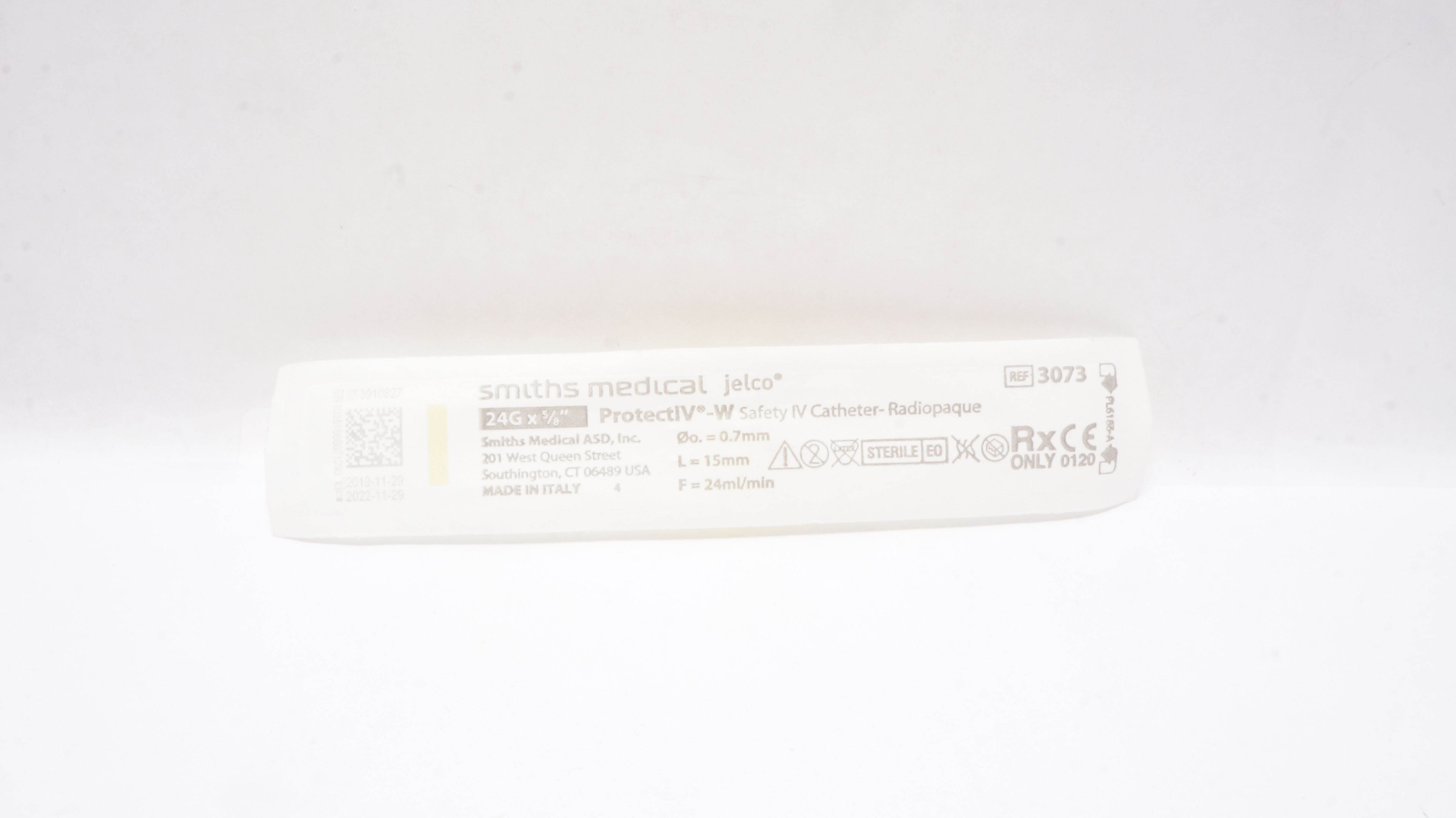 Smiths Medical 3073 ProtectIV-W Safety IV Cath. 24G x 5/8inch (x)